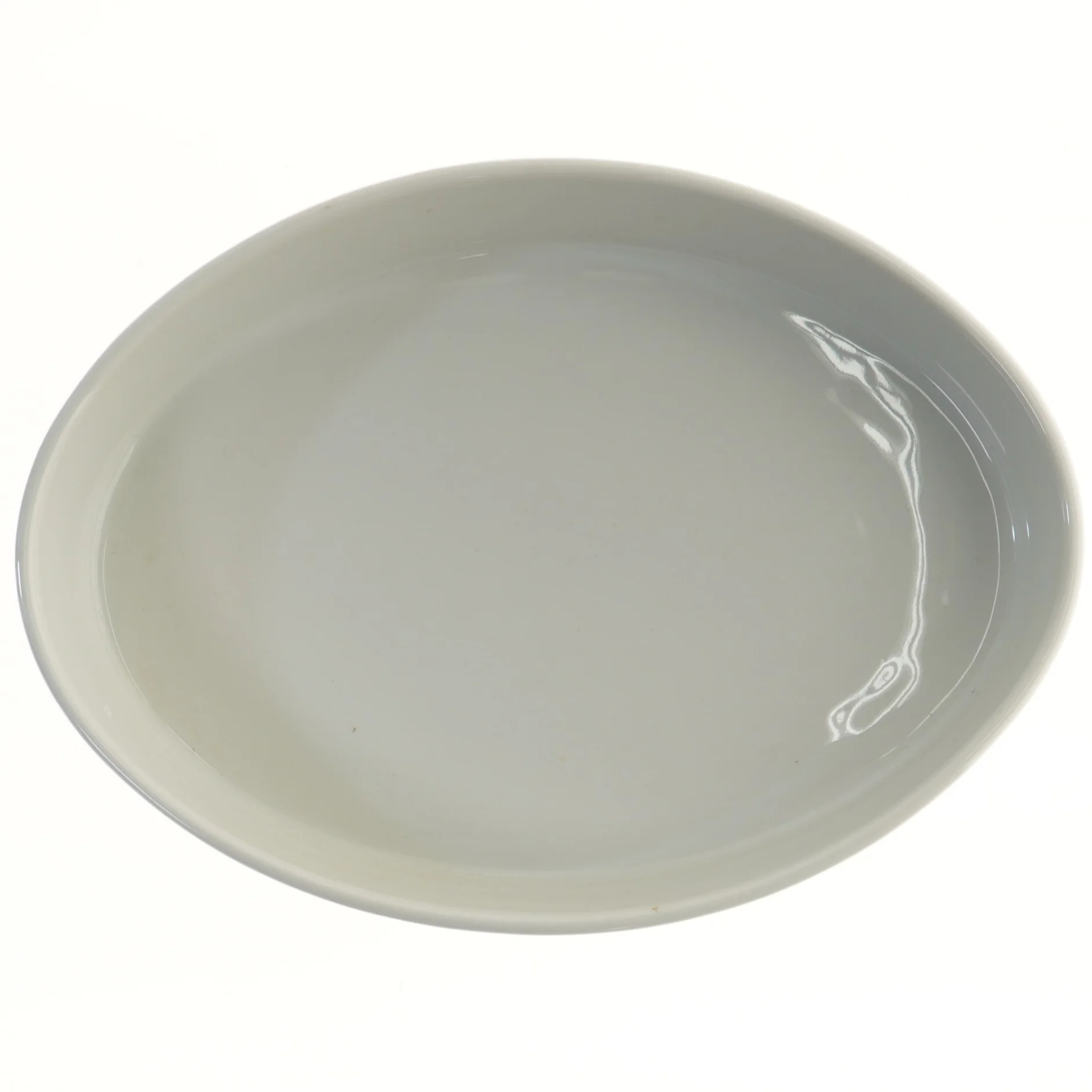 Grå oval fad fra Pillivuyt (str. 37x27 cm)