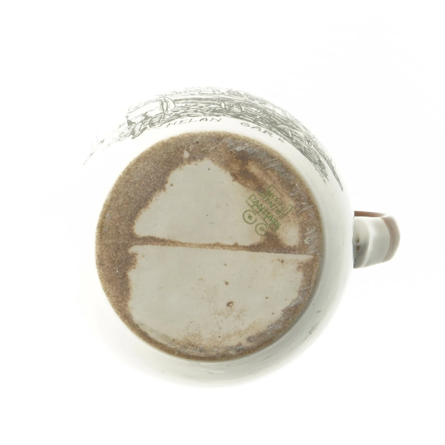 Keramik karaffel med print (str. 20 cm)