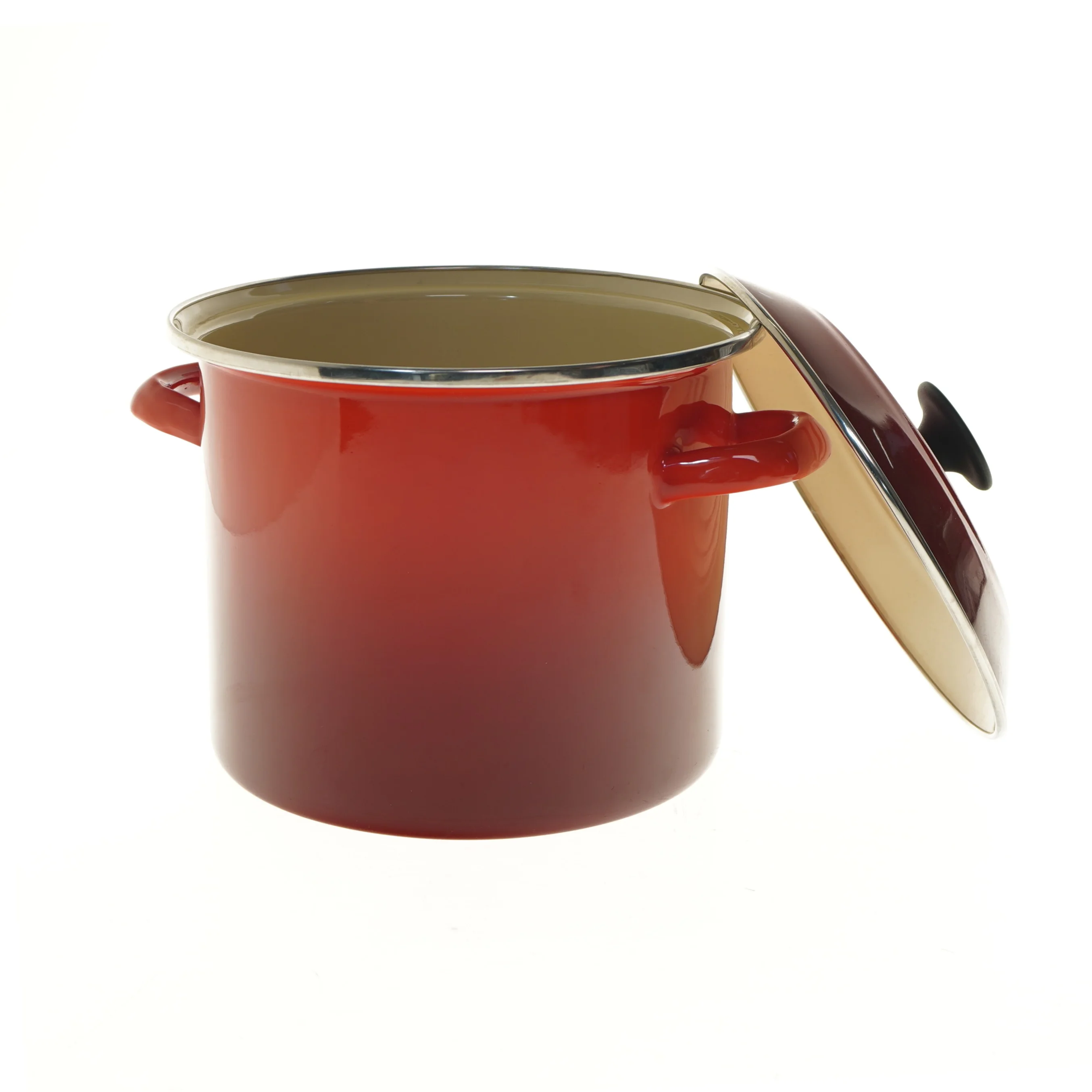 Rød gryde med låg fra Le Creuset (str. Ø 22x20 cm)