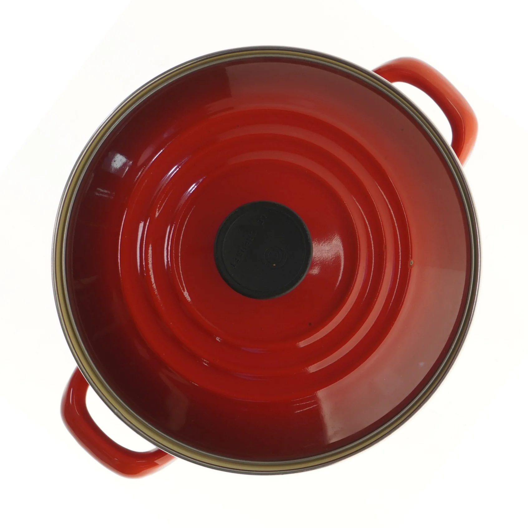 Rød gryde med låg fra Le Creuset (str. Ø 22x20 cm)