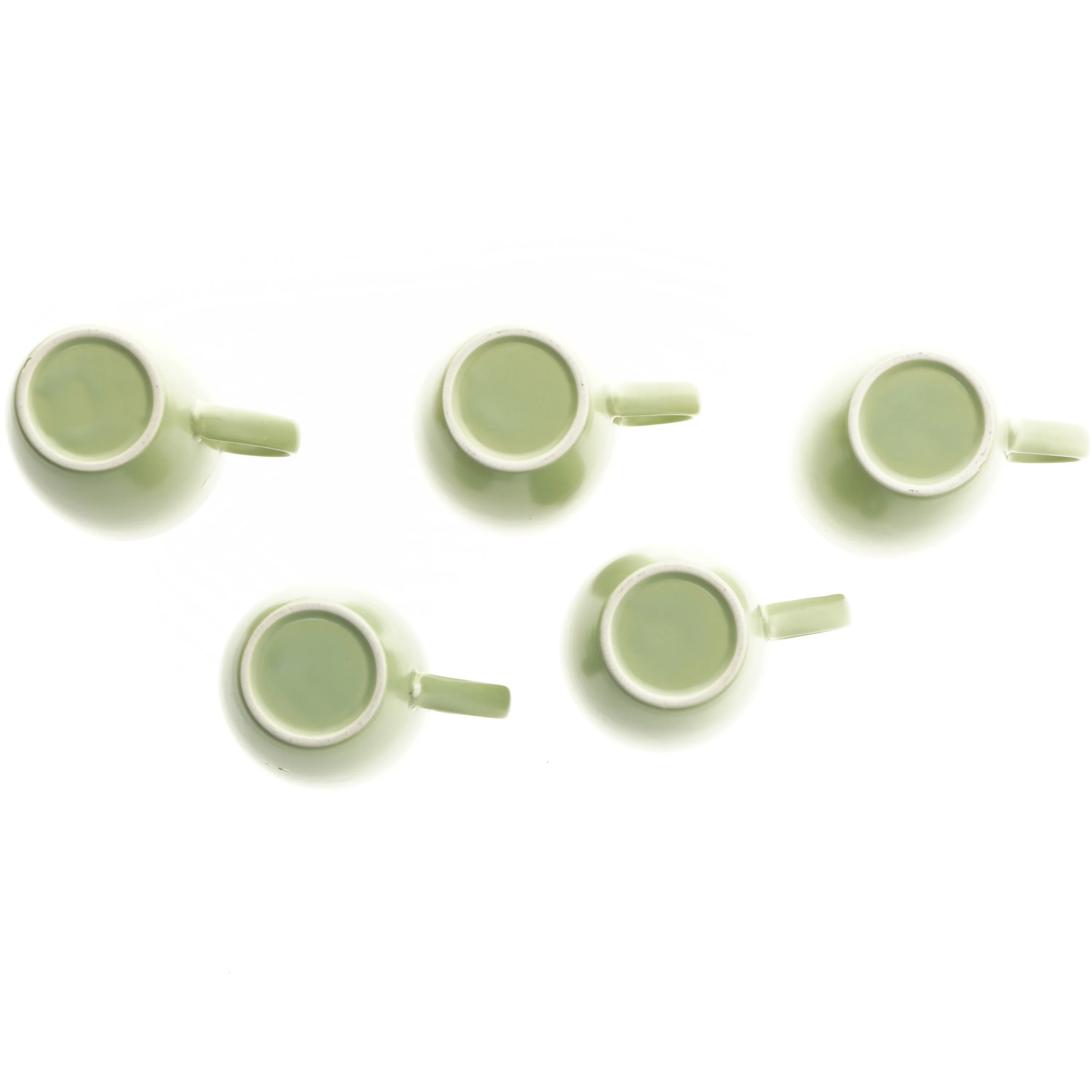 5 grønne krus (str. 8,5x11 cm)