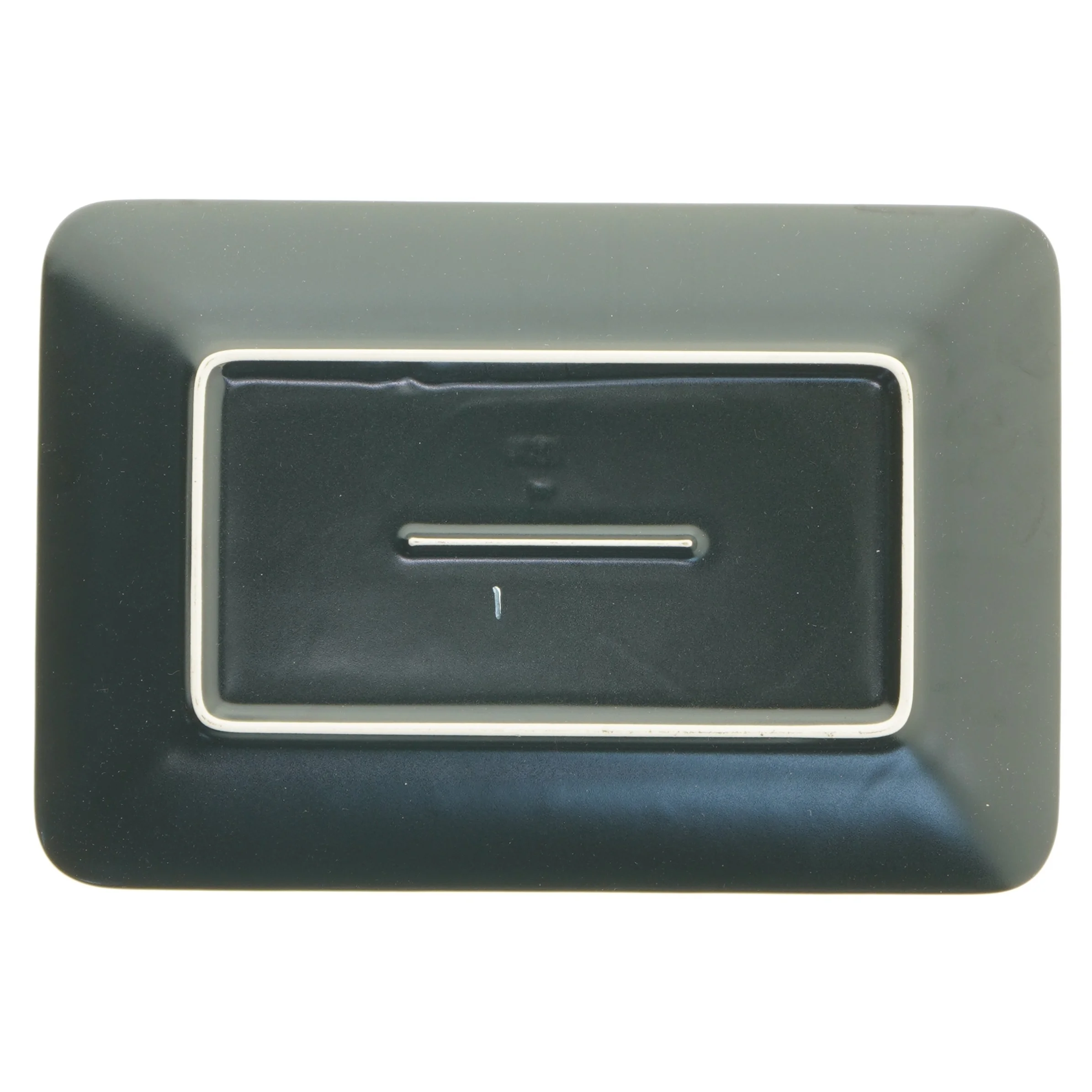 Sorte rektangulære tallerkener, 8 stk. (str. 30x20 cm)