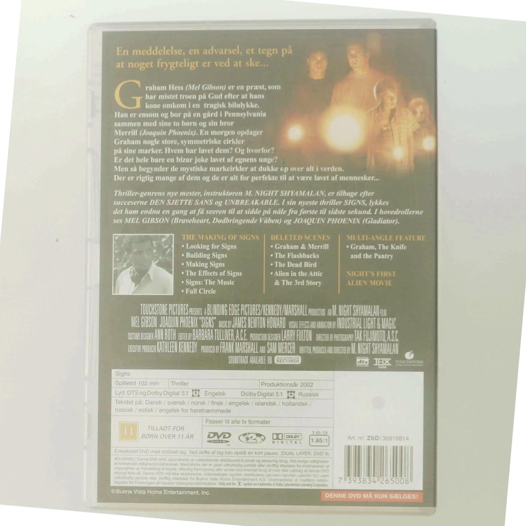 Signs med Mel Gibson (DVD)