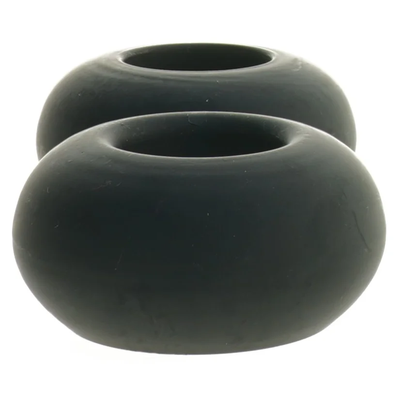 Runde sort lysestager (str. 9,5 cm)