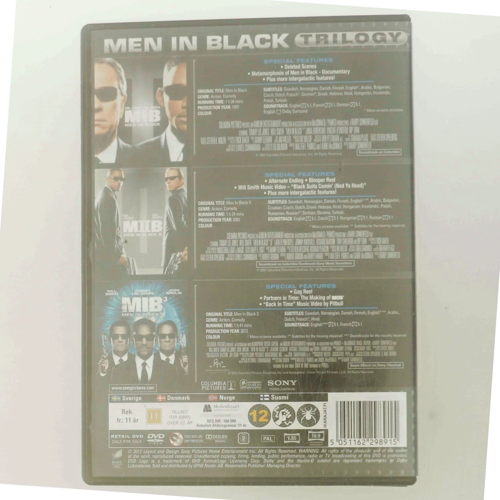 Men in Black 1-3 Boxset med Will Smith (DVD)