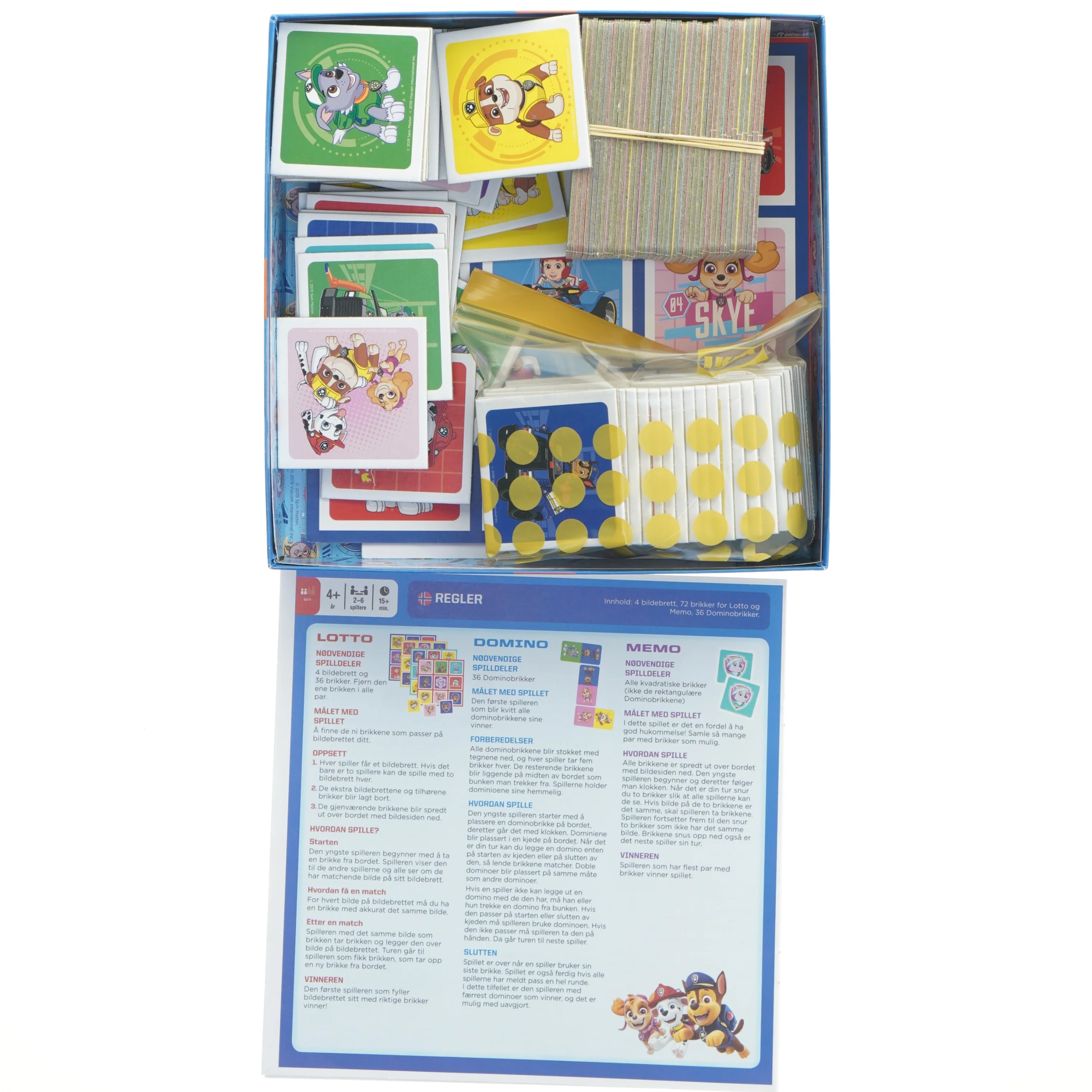 Paw Patrol spil samlede spil fra Tactic (str. 22x22 cm)