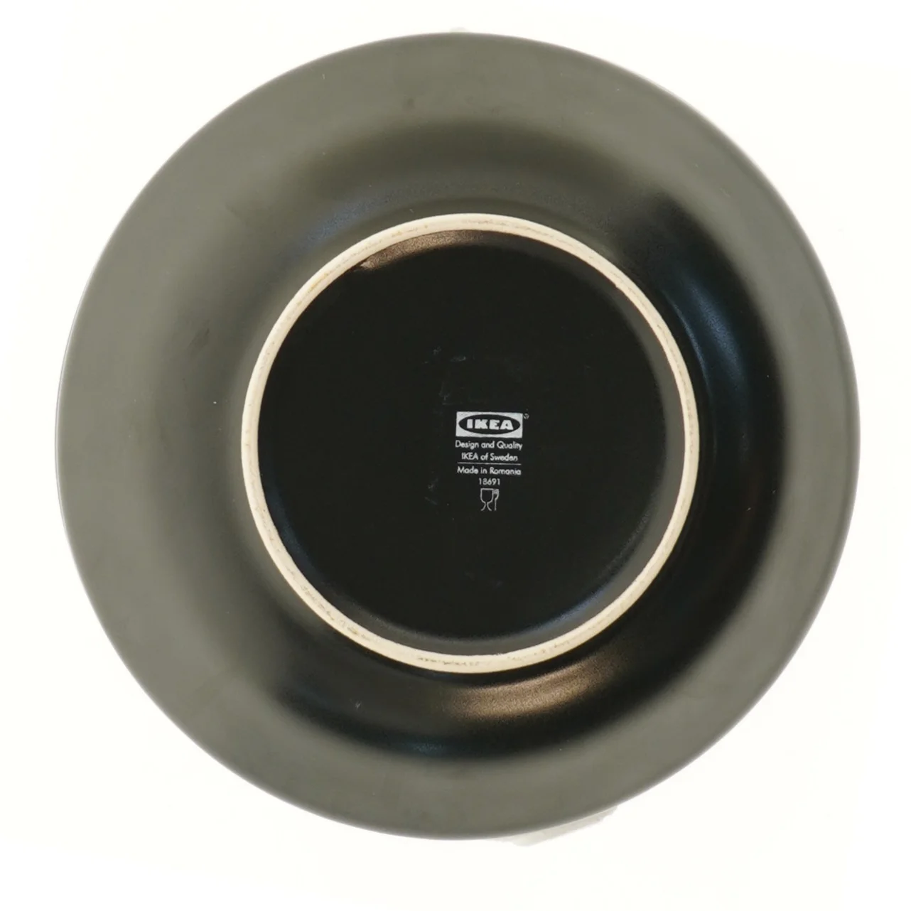 Sæt af sorte hærdet glas skåle, Ø 22 cm fra IKEA (str. Ø 22 cm)