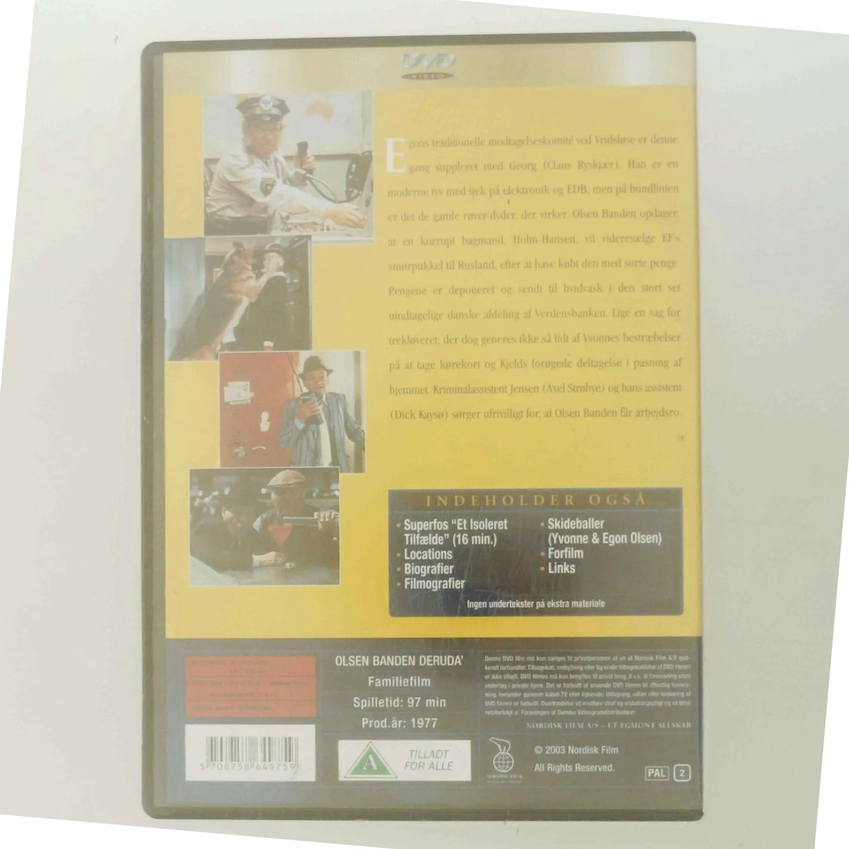 Olsen Banden 9 - Deruda' med Ove Sprogøe (DVD)