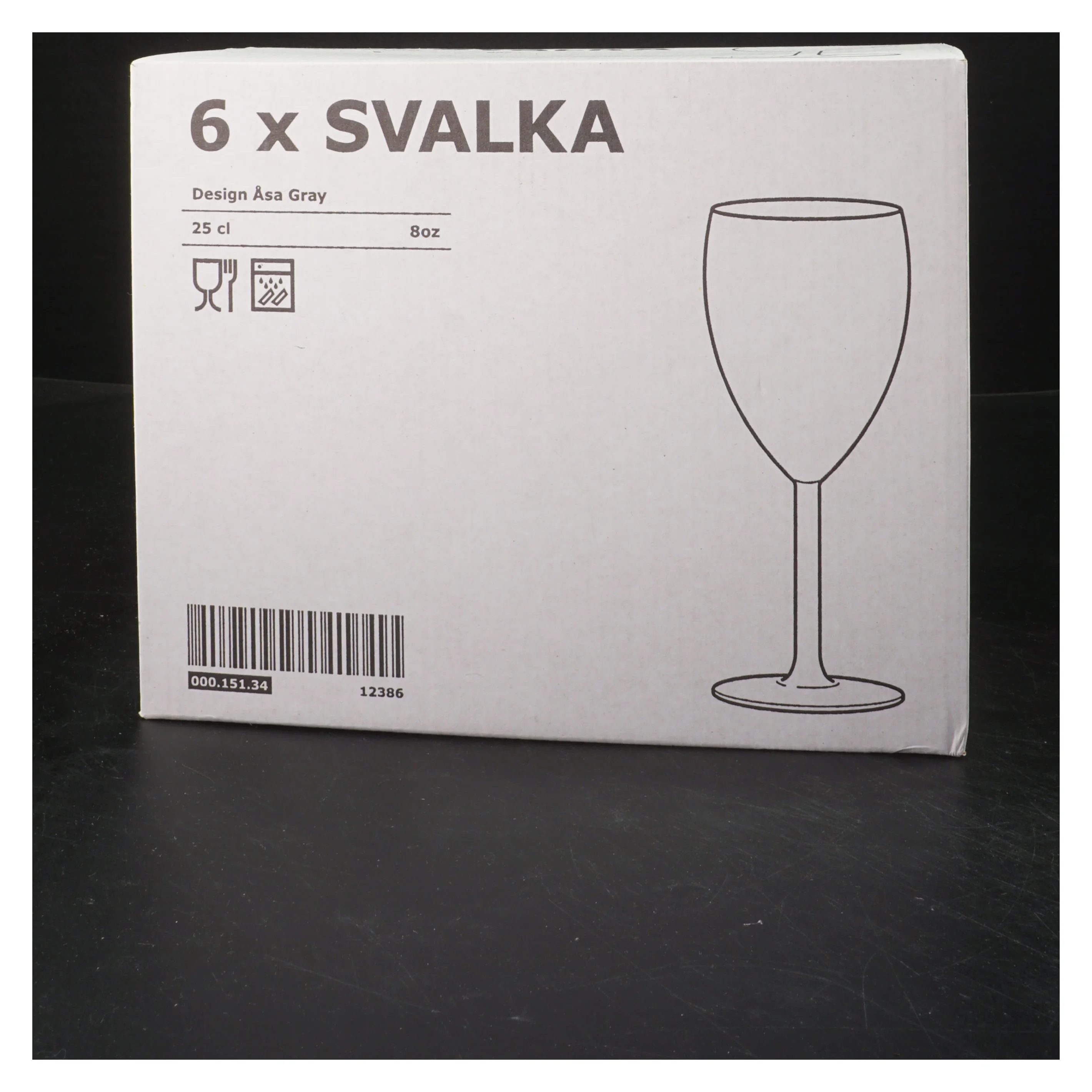 Sæt med 6 vinglas fra IKEA (str. 25 cl)