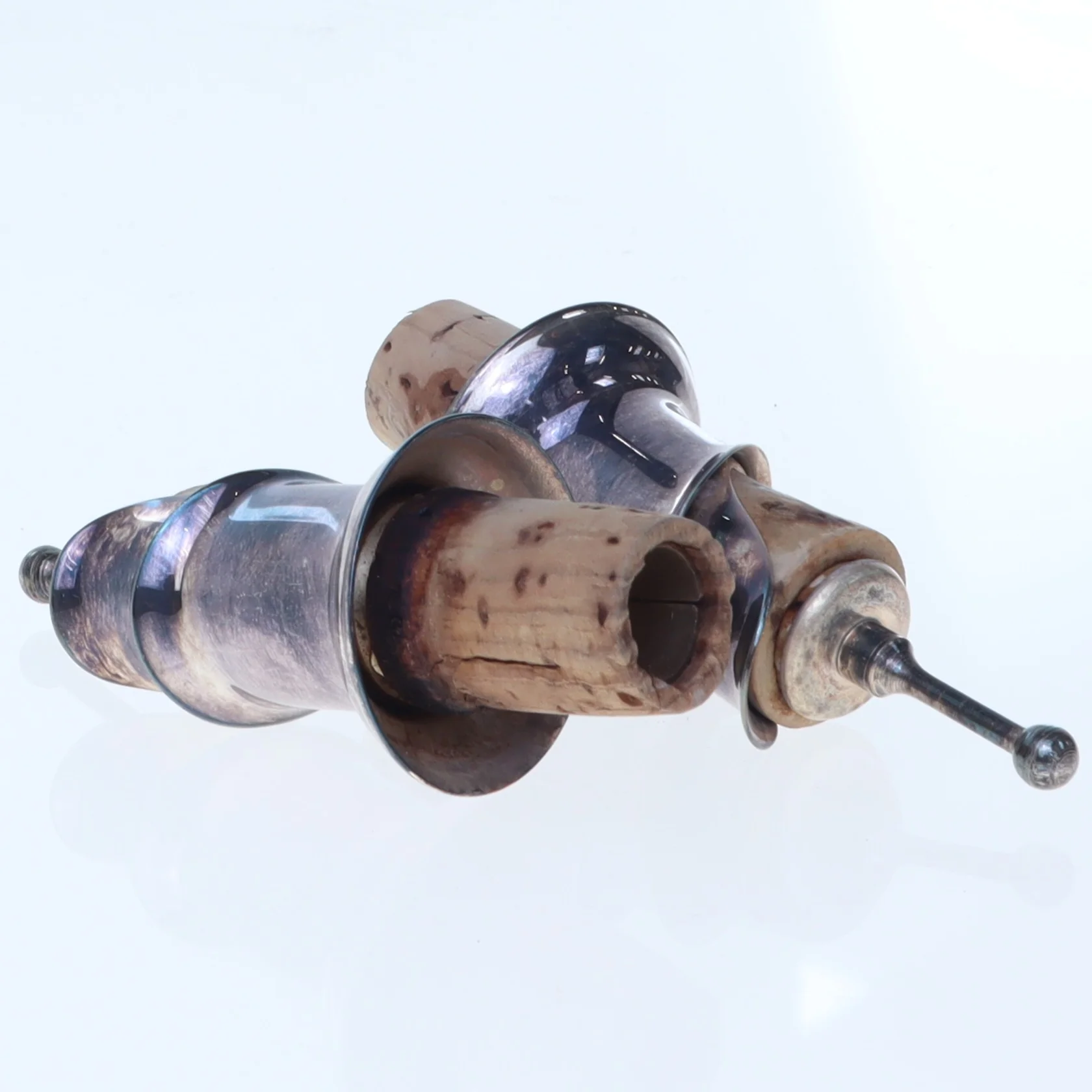 Sølvfarvede vinpropper (str. 8,5 cm)