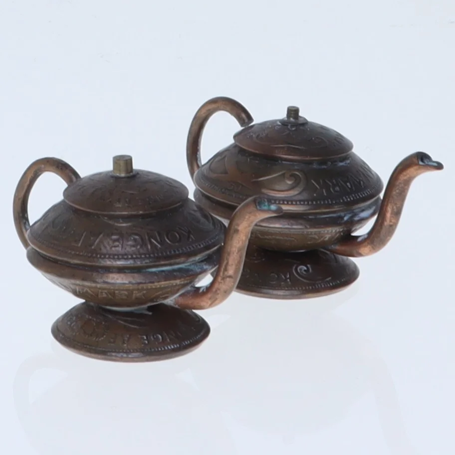 Pyntetekander lavet af mønter (str. 4 x 2 cm)