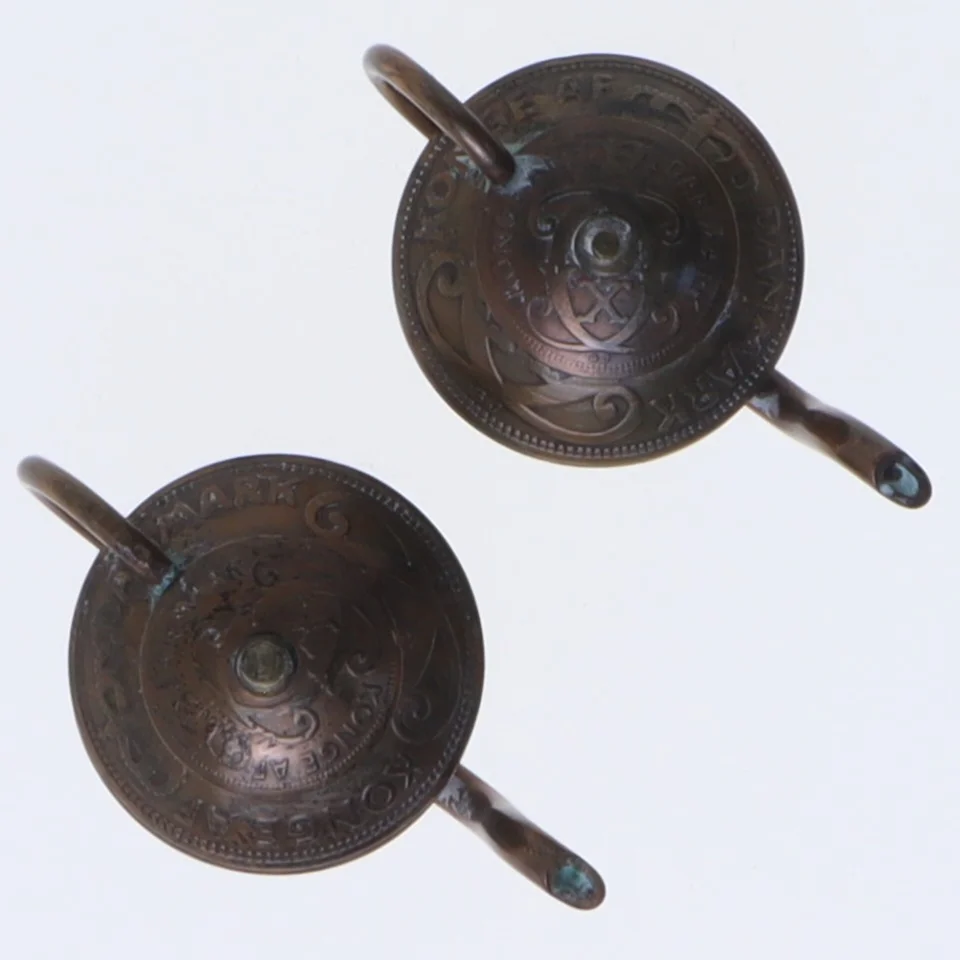 Pyntetekander lavet af mønter (str. 4 x 2 cm)