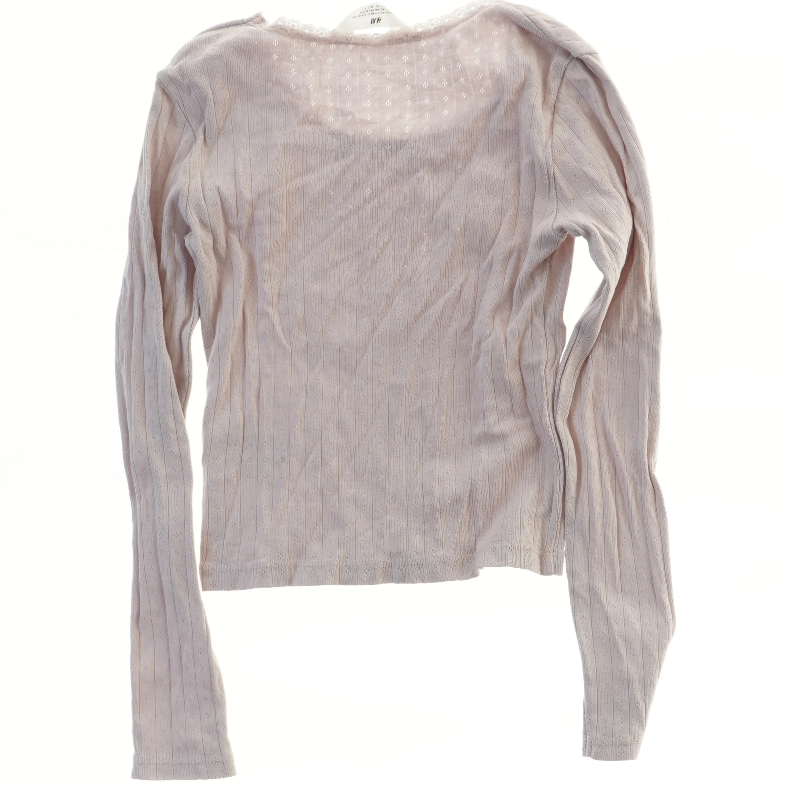 Langærmet trøje med lyserøde striber fra H&M (str. 134)