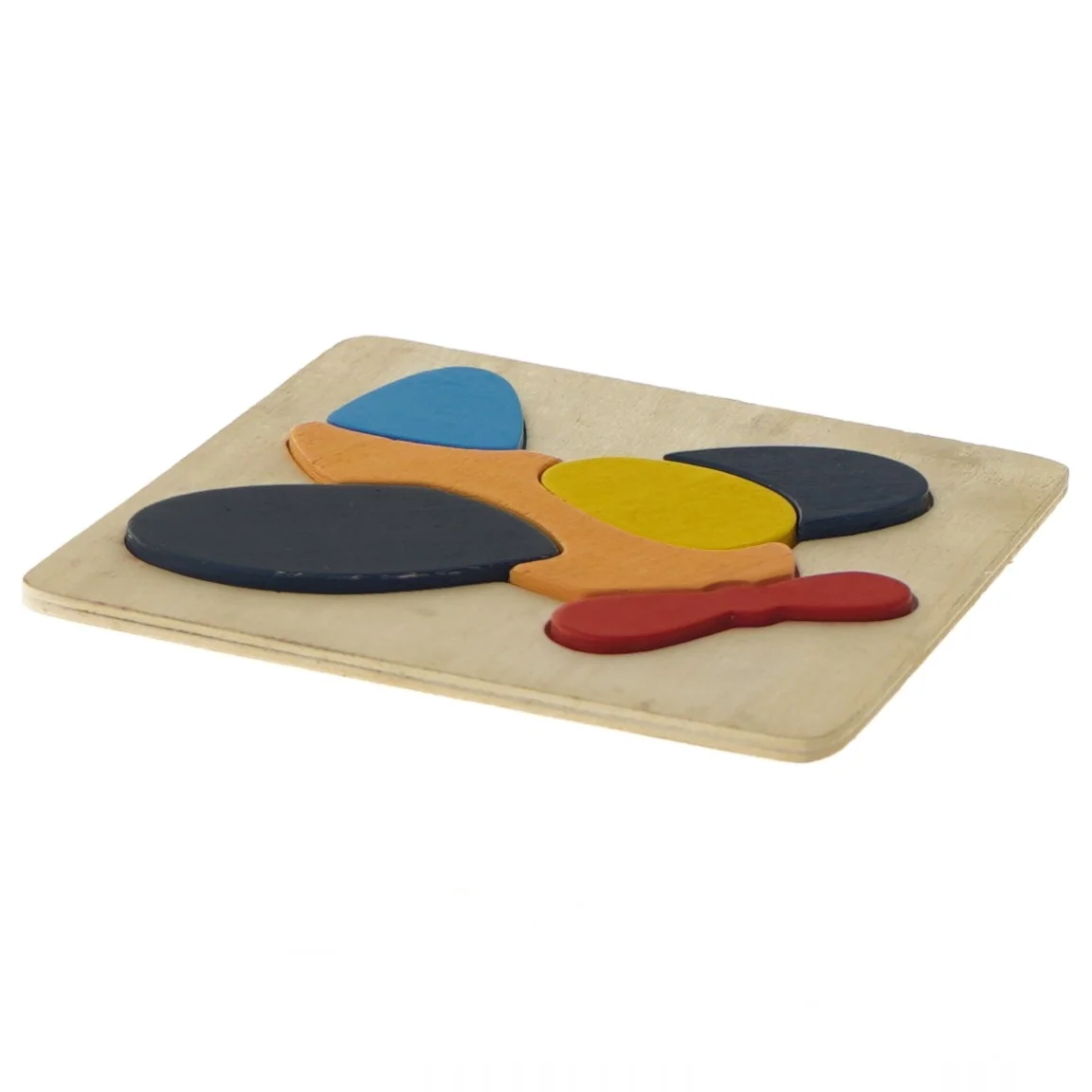 Træpuslespil med flyvemaskinemotiv (str. 15x15 cm)