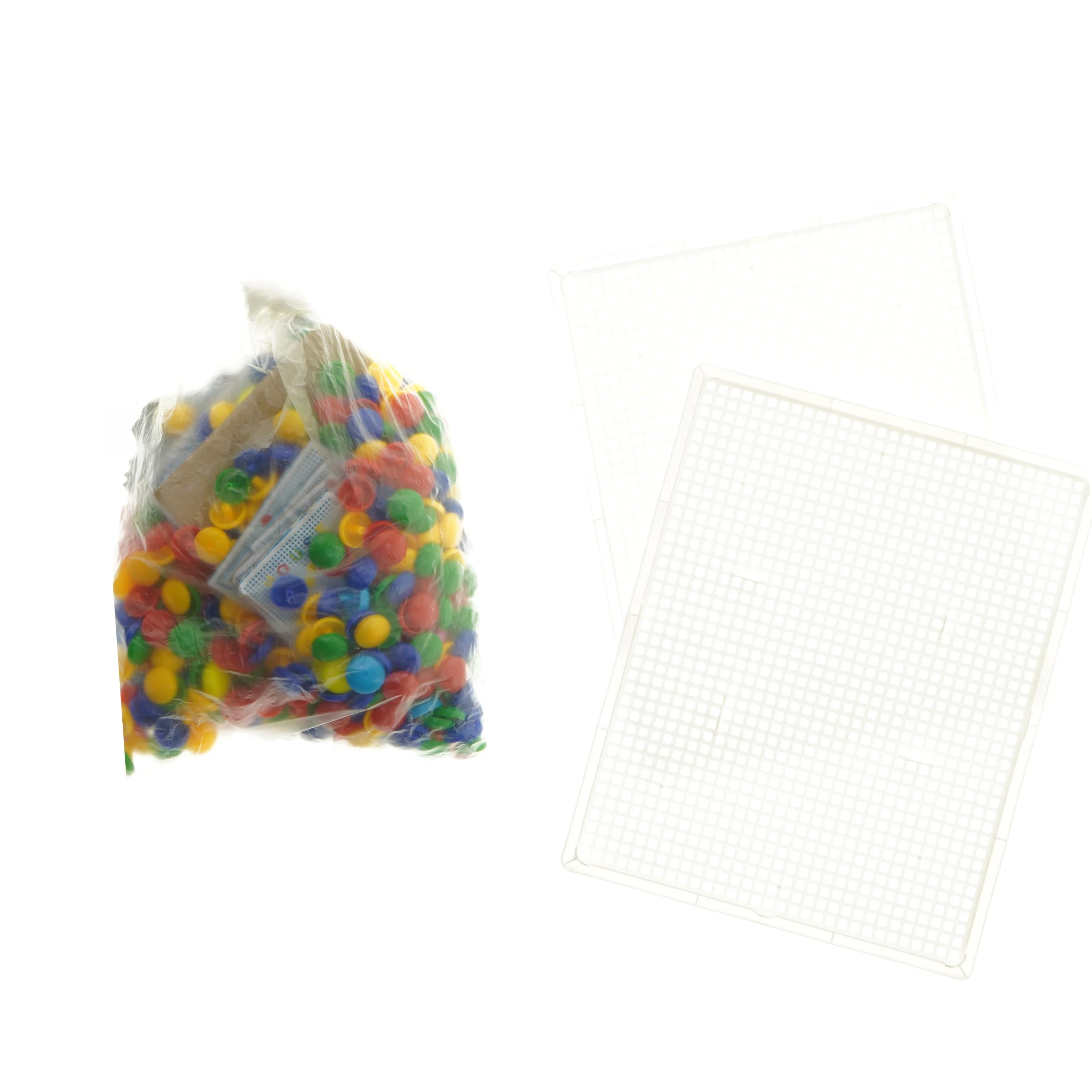 Plastik pixel sæt med farvede brikker (str. 24,5x19,5 cm)