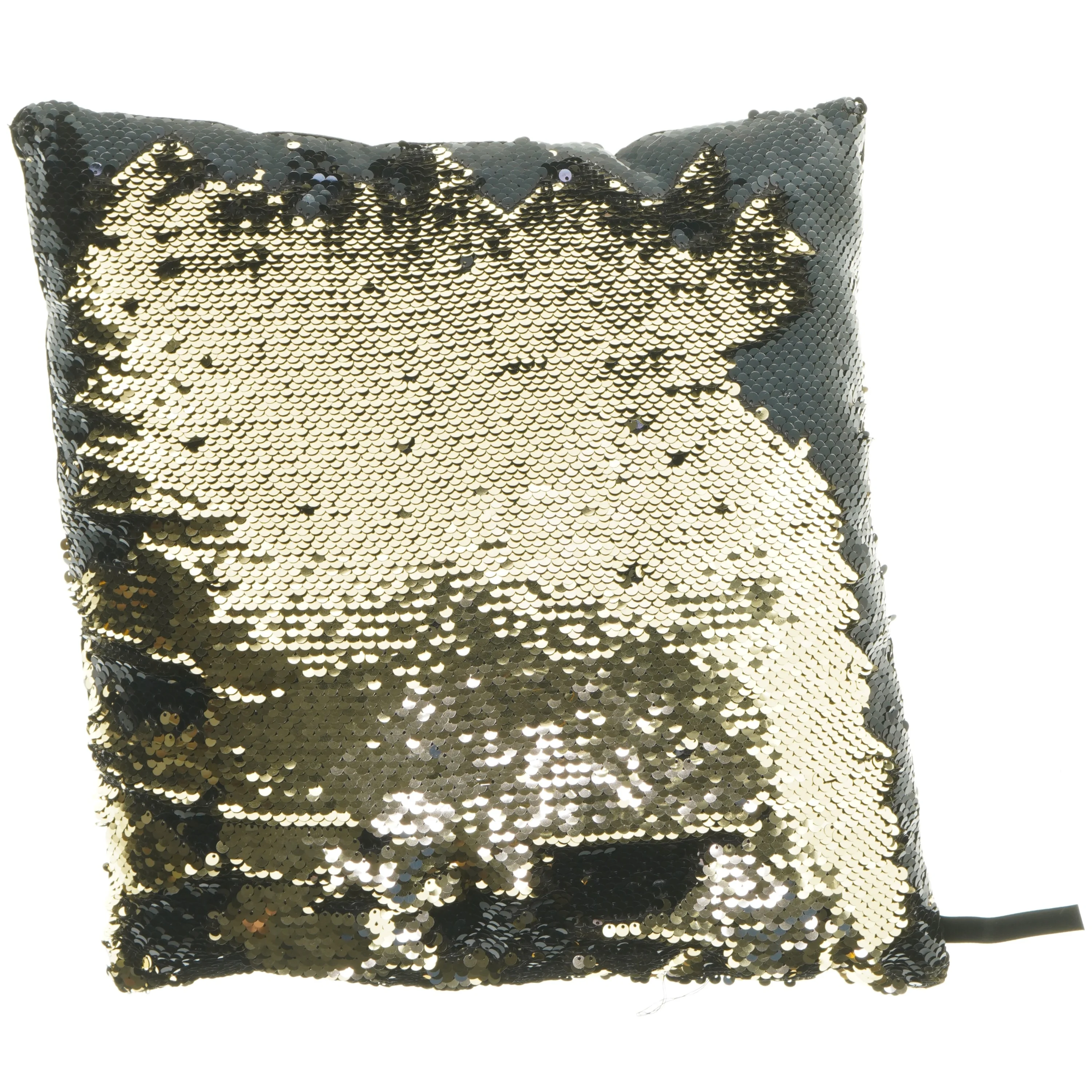 Pyntepude med vendbare pailletter (str. 36x36 cm)