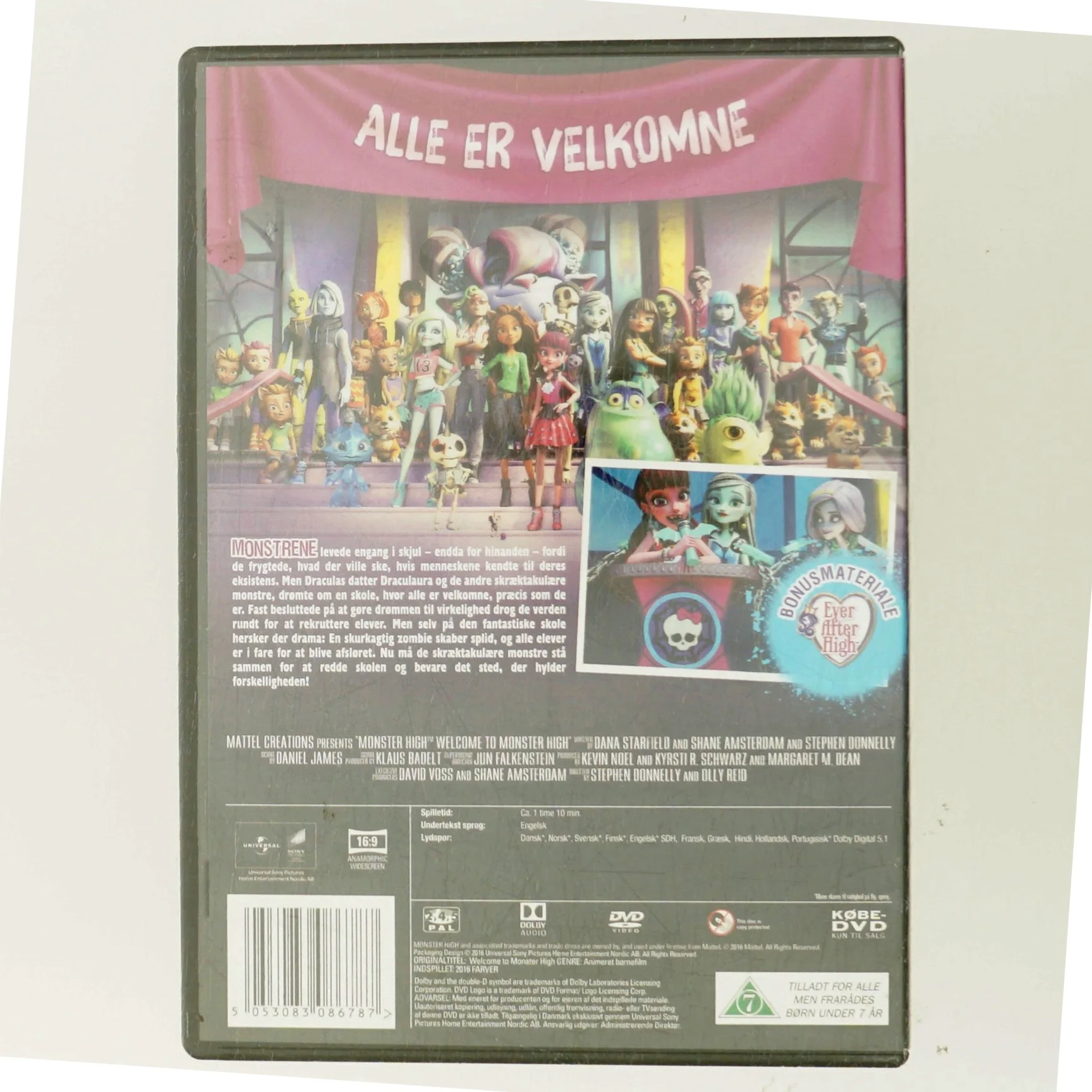 <div class="artist h2">
                    <a href="/artist/Monster+High" title="Søg efter andre udgivelser med Monster High">Monster High</a>                </div>
                        Welcome to Monster High med Daniel James (DVD)