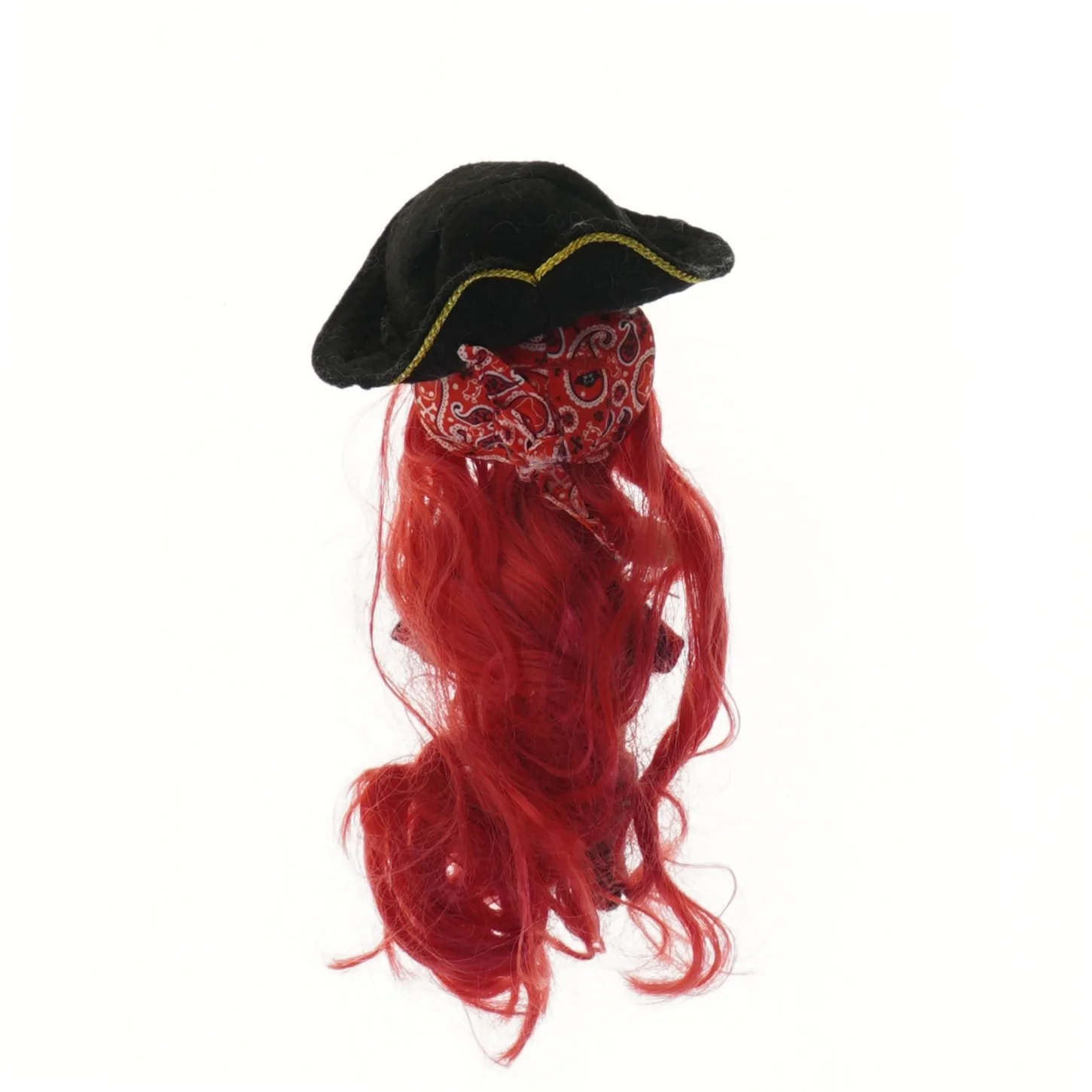 Piratdukke med rødt hår (str. 18 cm)