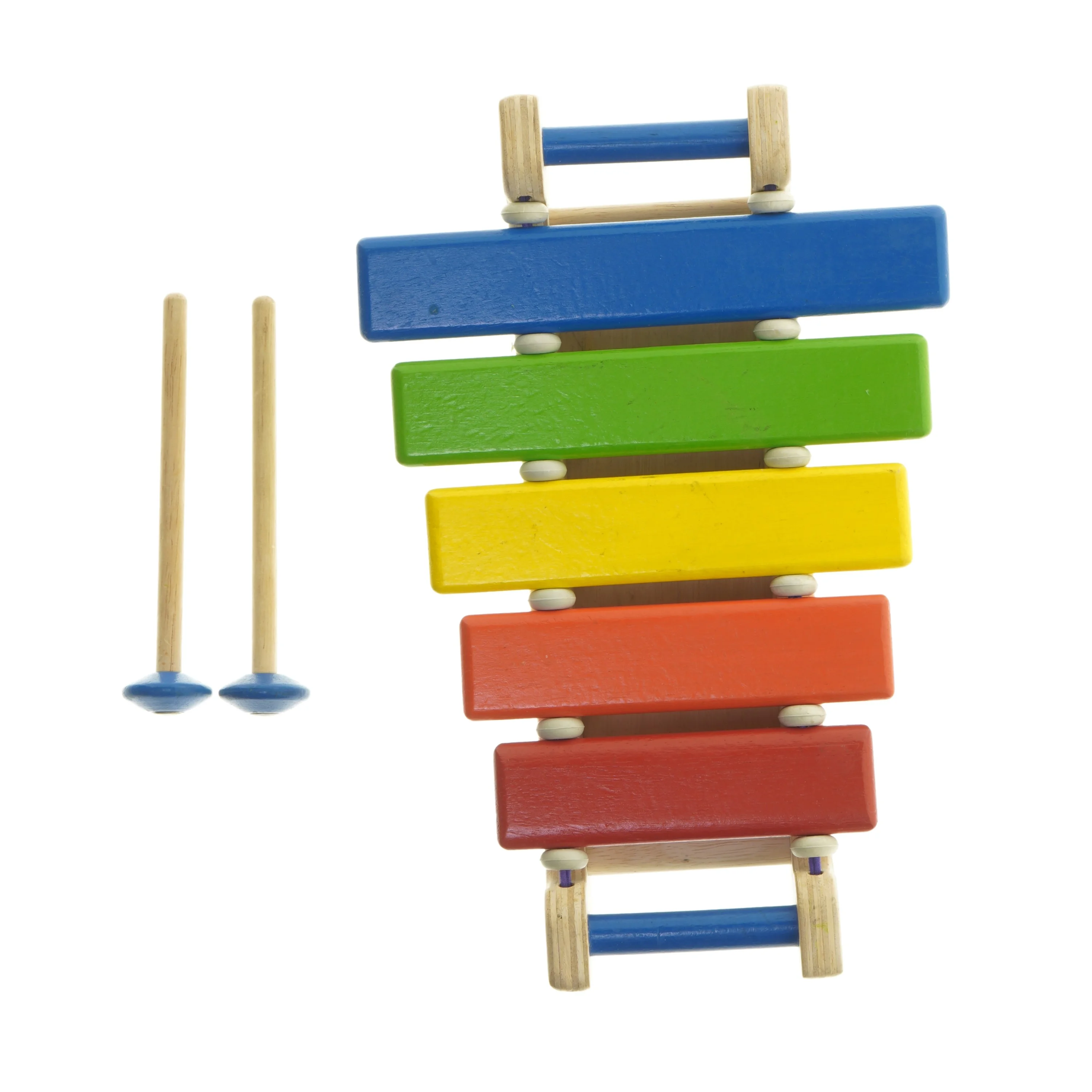 Træfarvet xylofon med farvede toner fra Kids-Wood (str. 33 cm)