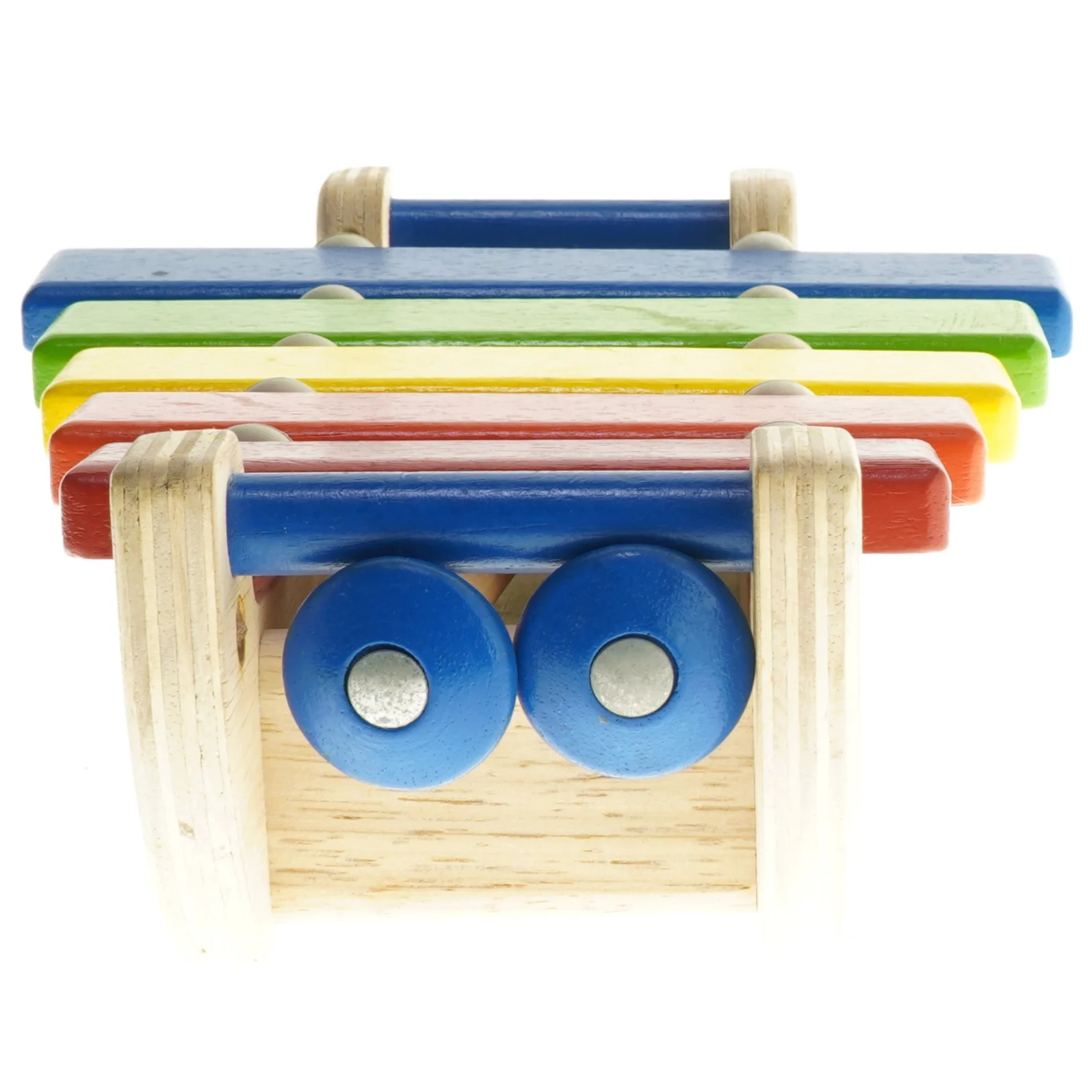 Træfarvet xylofon med farvede toner fra Kids-Wood (str. 33 cm)