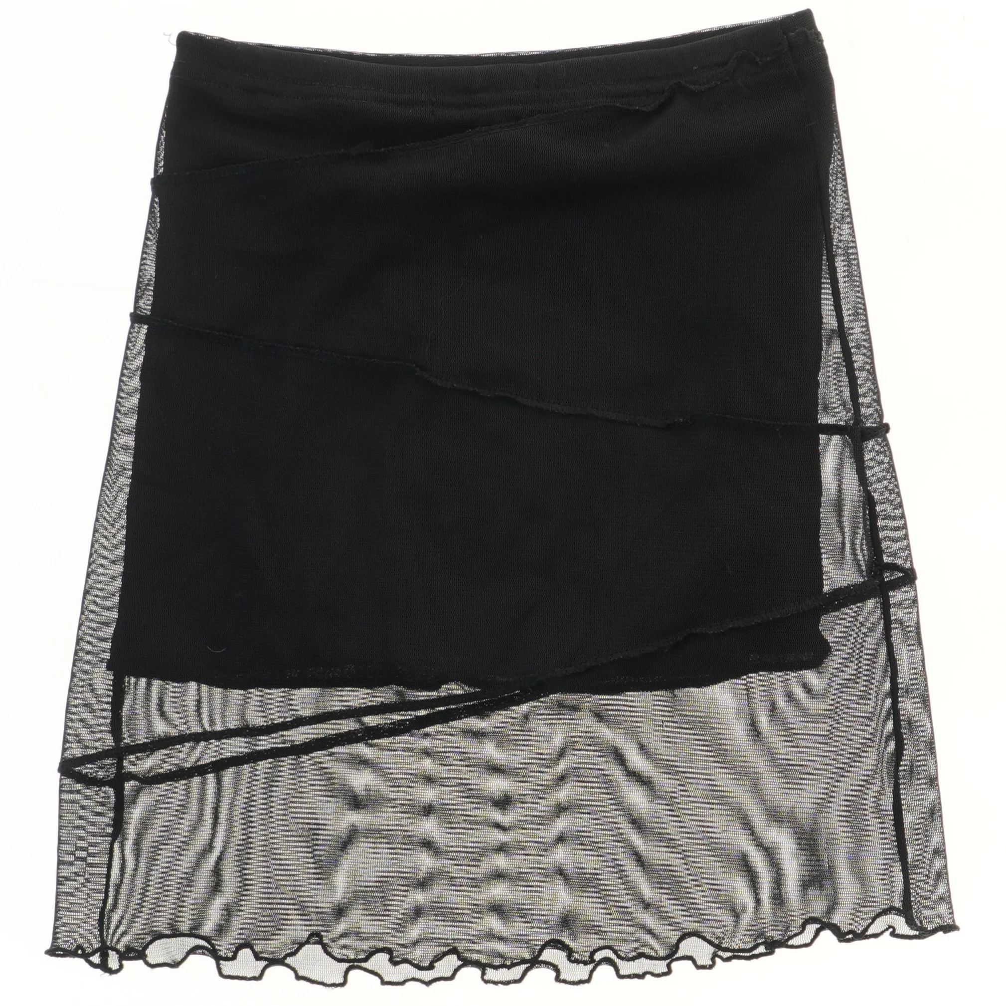 Sort Nederdel med Mesh Lag fra Creme Fraiche (str. 128)