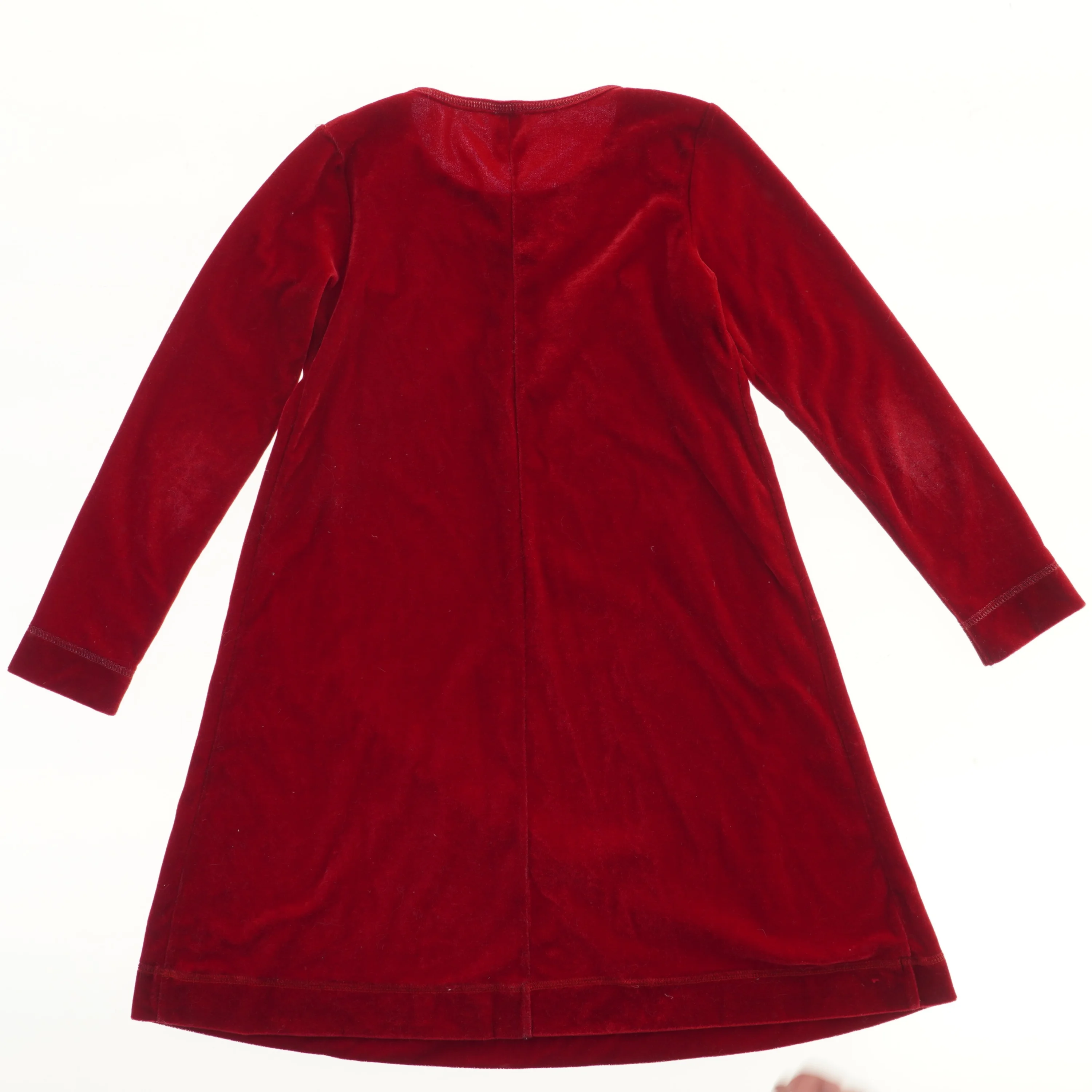 Rød velour kjole fra Friends (str. 128)