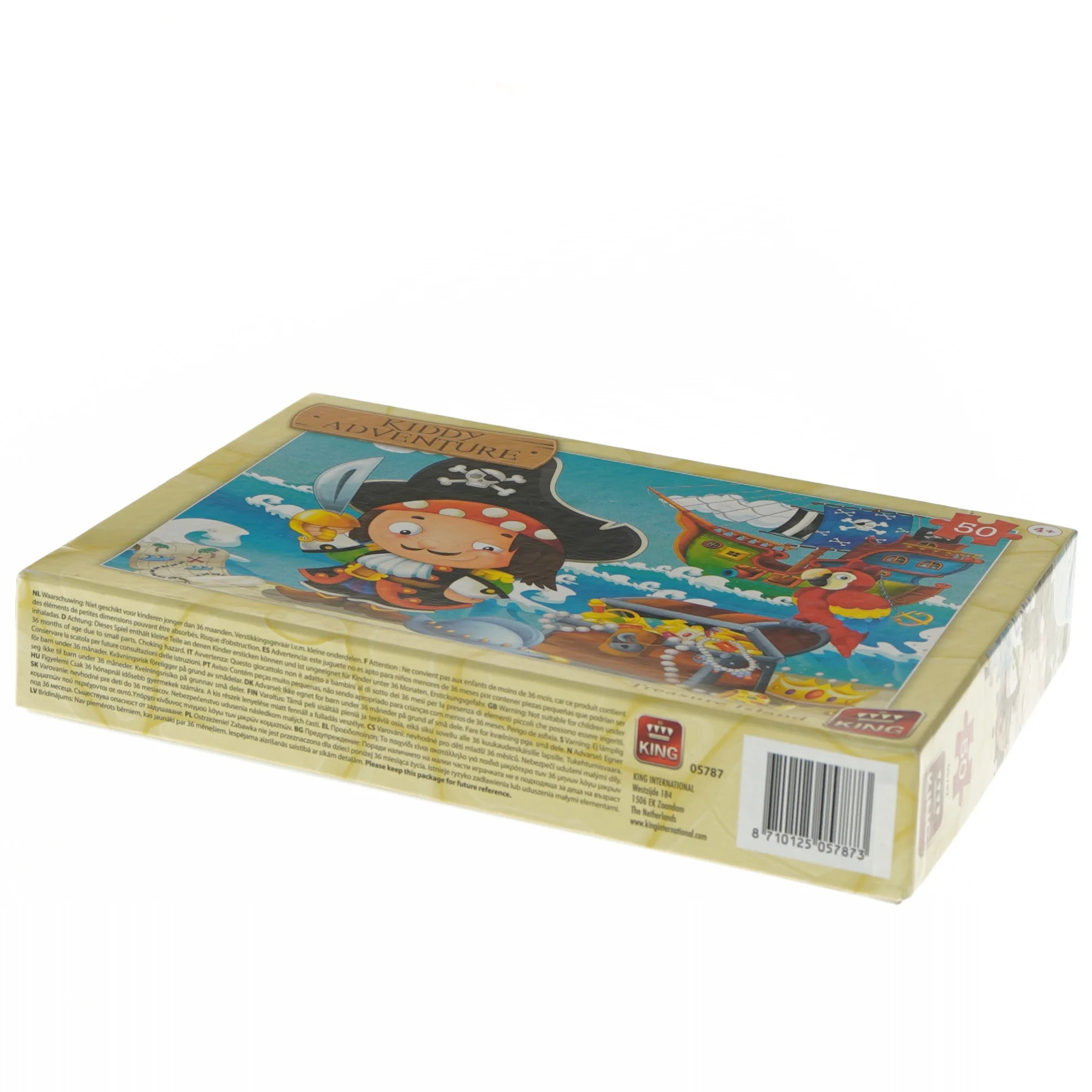 Puslespil Kiddy Adventure Skatteø fra King (str. 4x25,5x18,5 cm)