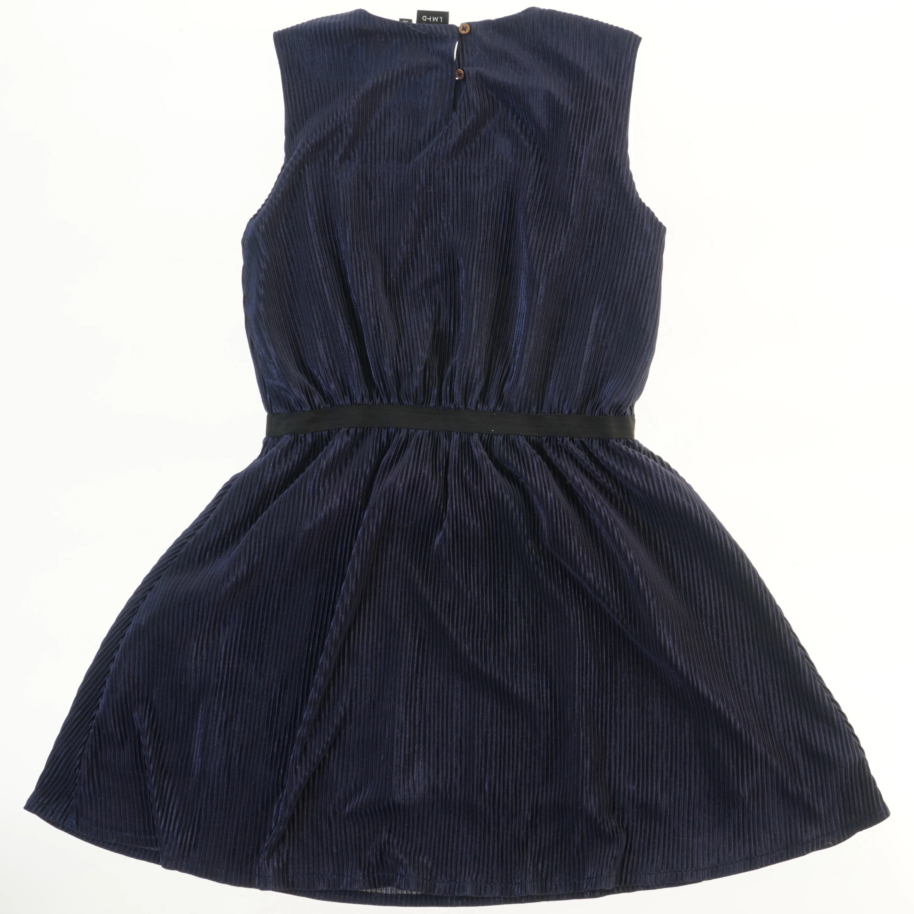 Mørkeblå kjole med elastikbånd fra LMTD (str. 158)