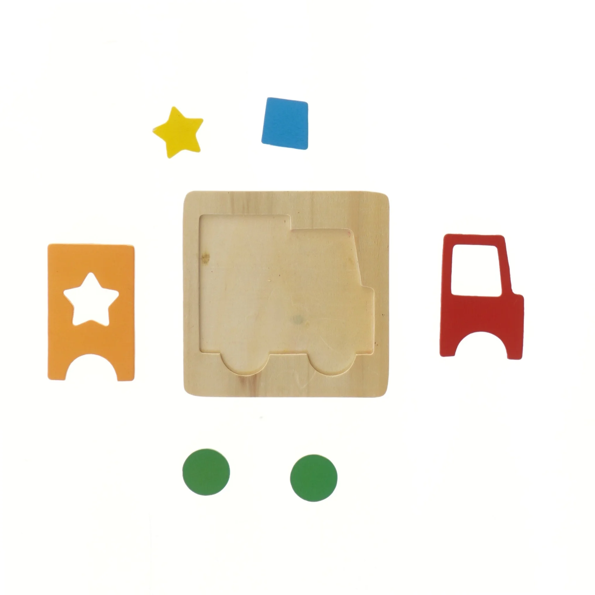 Træpuslespil bil (str. 15x15 cm)