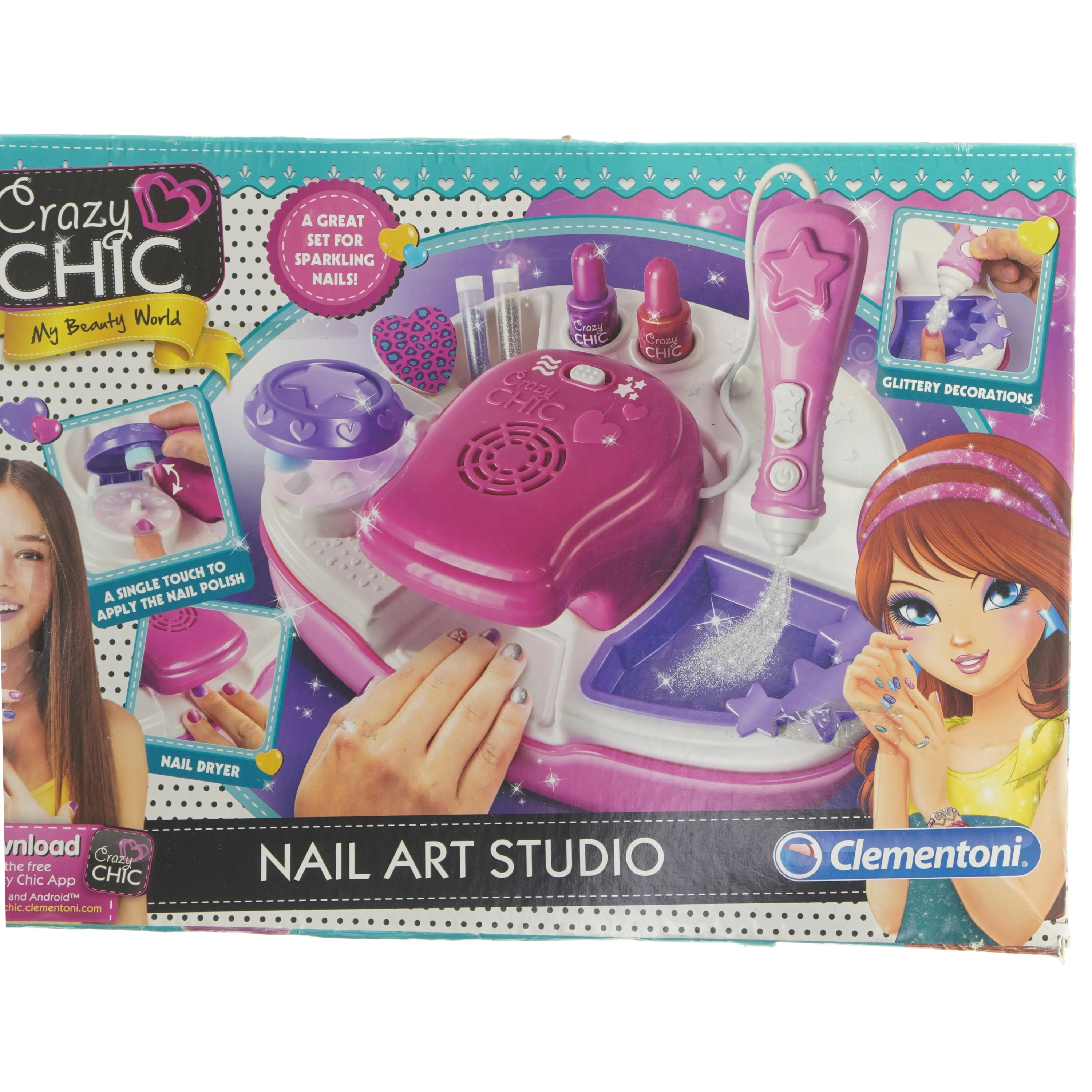Crazy Chic Nail Art Studio fra Clementoni (str. 28x22 cm)