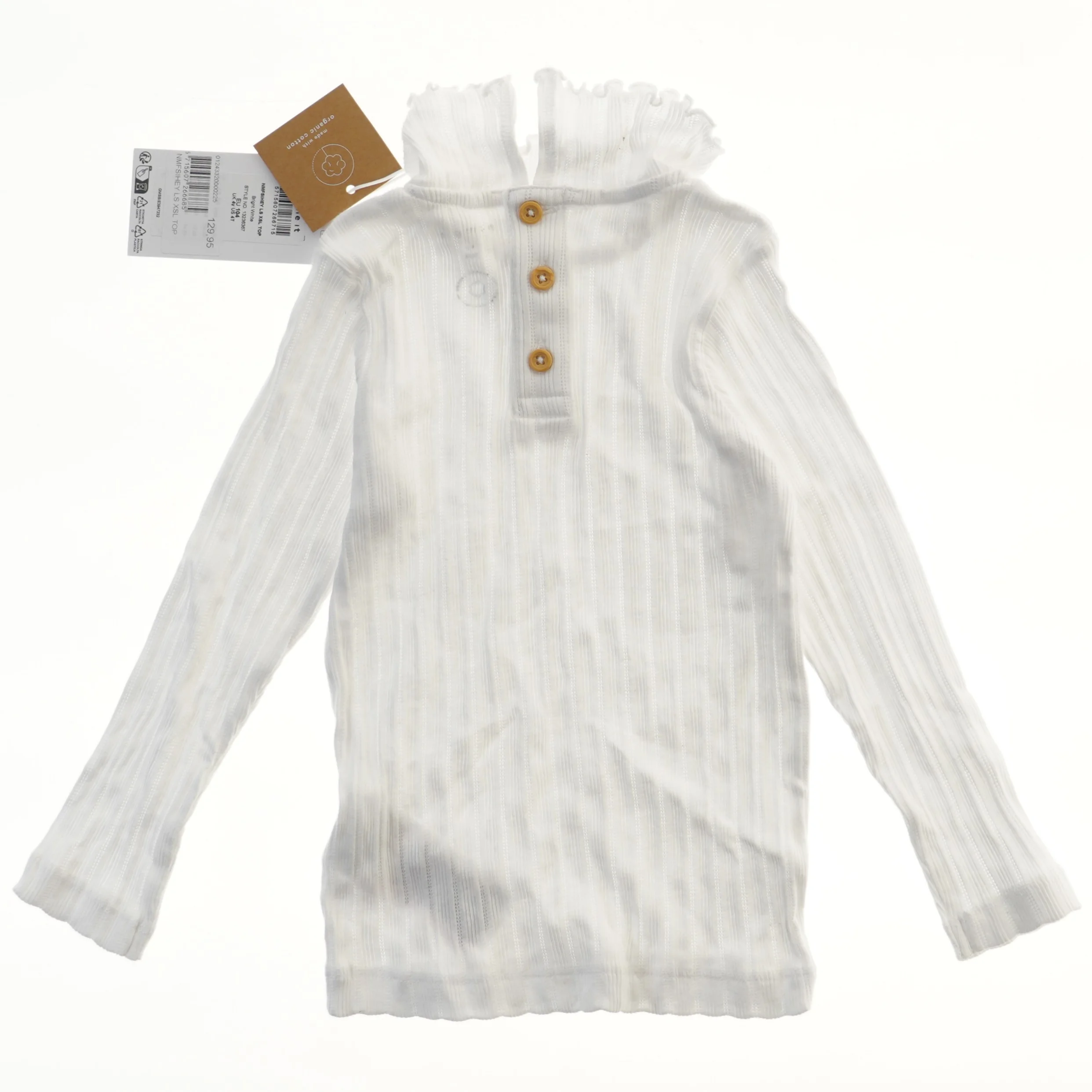 Langærmet bluse med knapper fra Name It (str. 104)