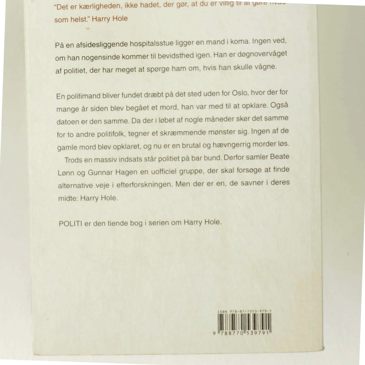 Politi af Jo Nesbø fra Modtryk