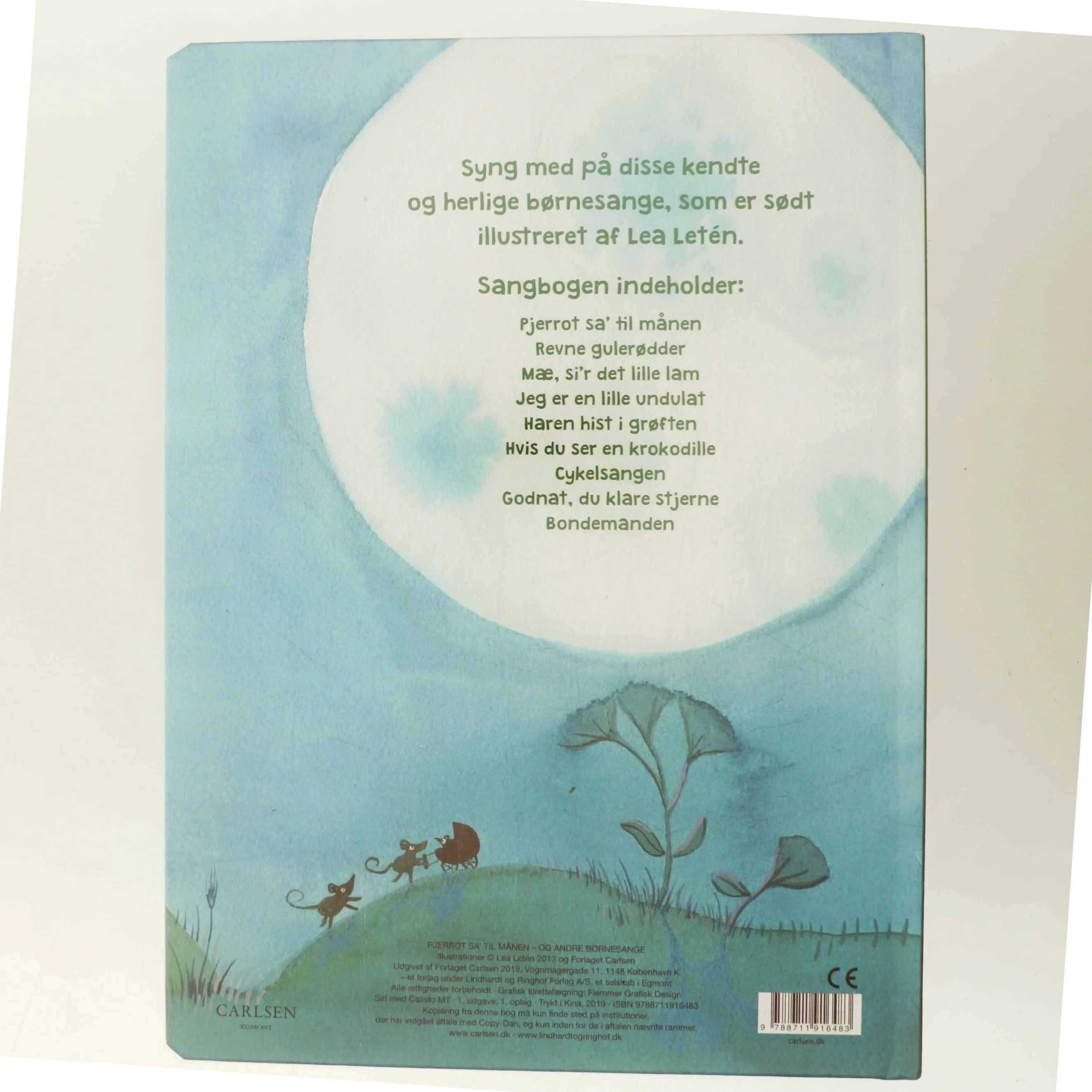 Pjerrot sa' til månen - og andre børnesange af Lea Letén (Bog)