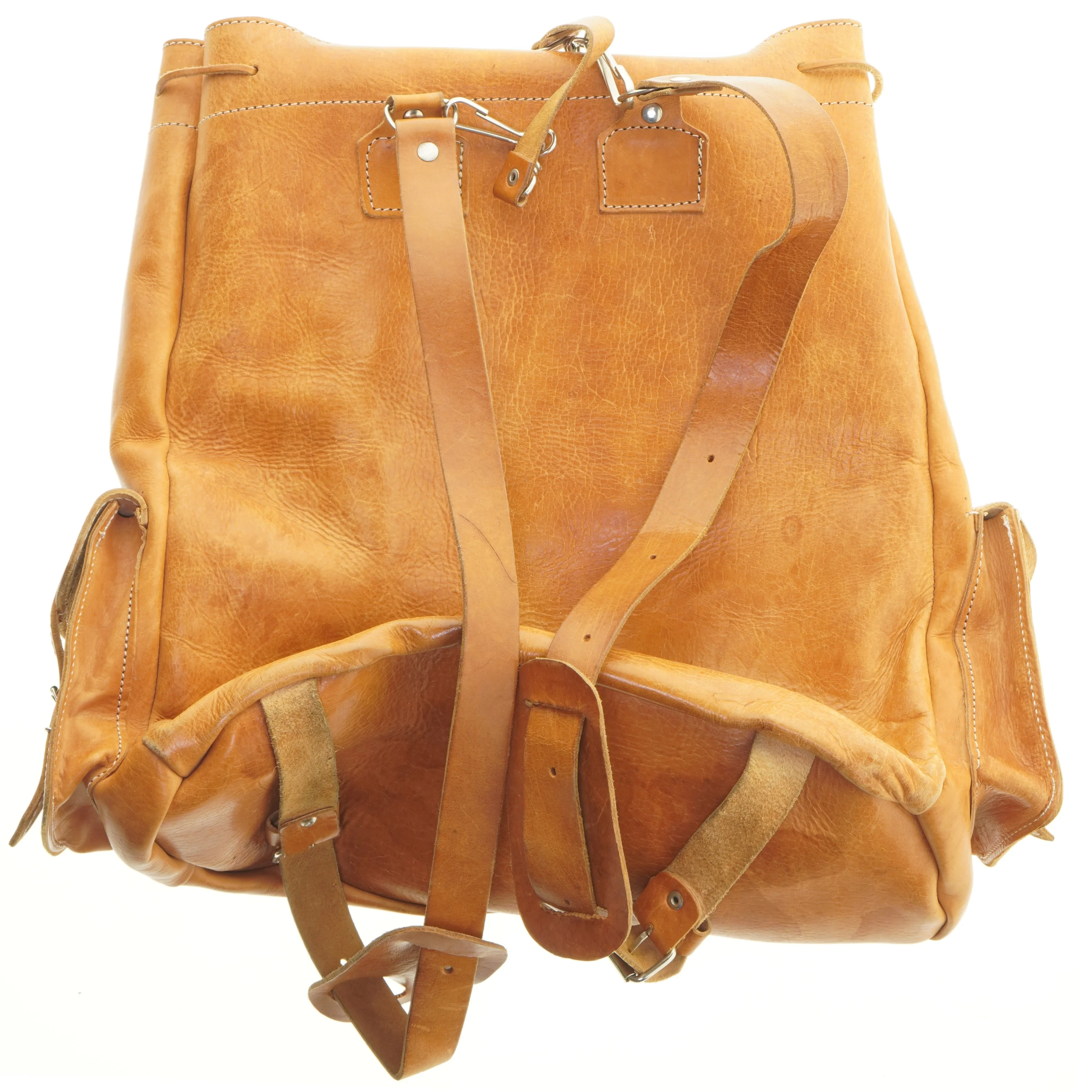 Ægte læder rygsæk (str. 40x40 cm)