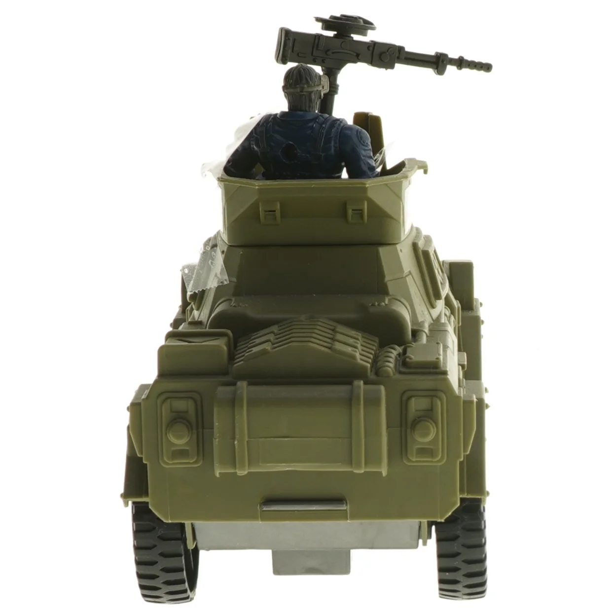 Soldat legetøjsbil med figur (str. 20,5x9 cm)