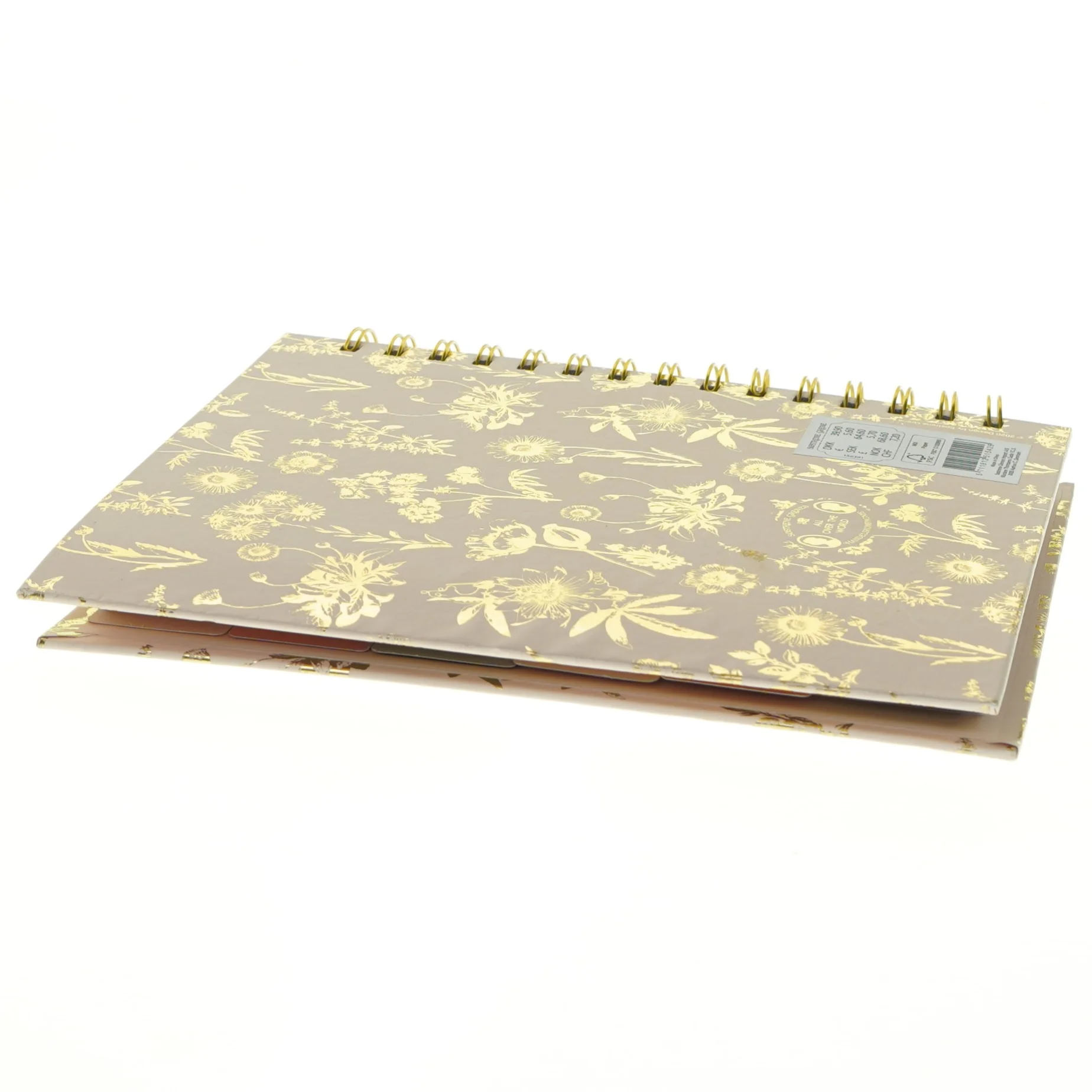 Spiralbundet planner med blomstermotiv fra Søstrene Grene