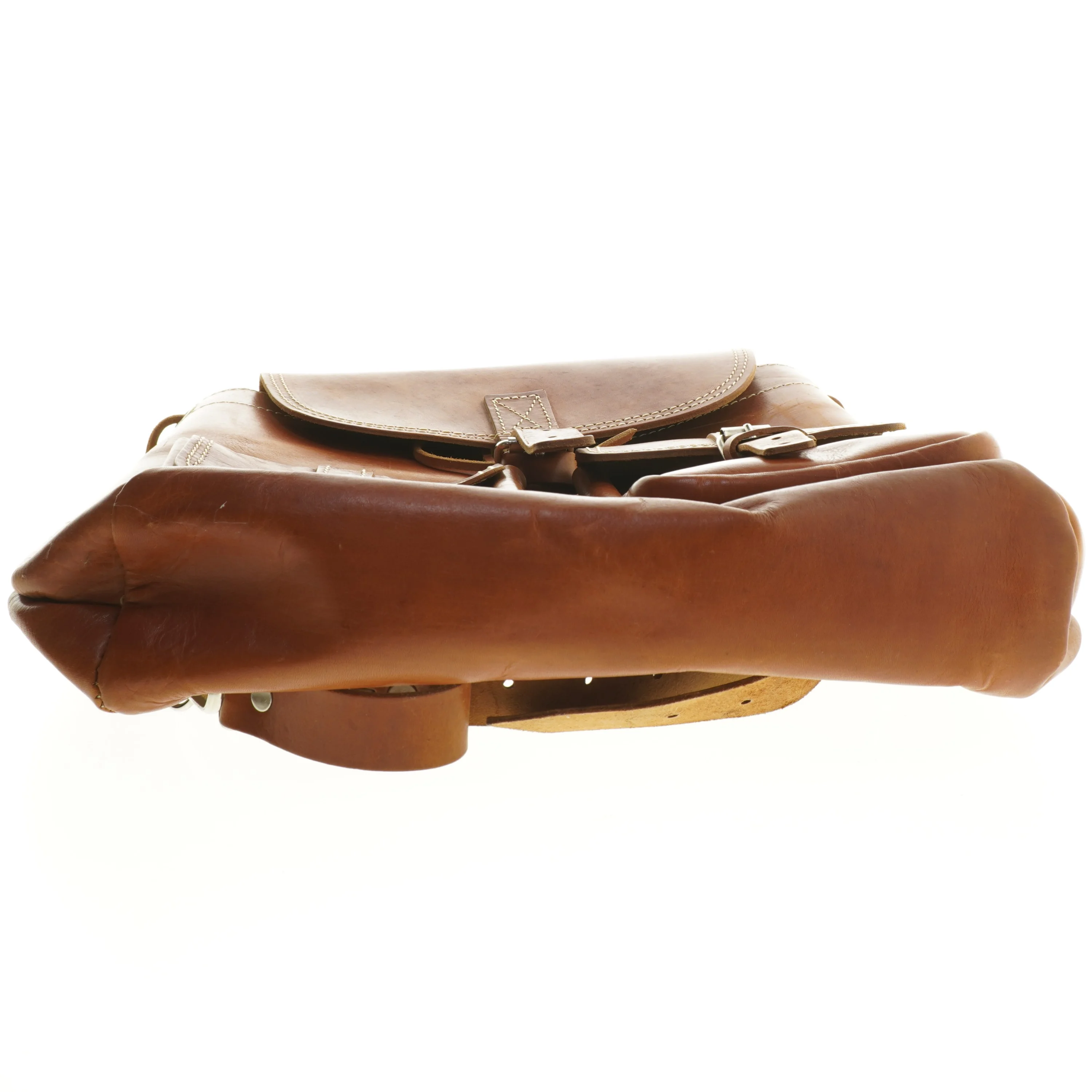 Læderrygsæk (str. 35x40 cm)