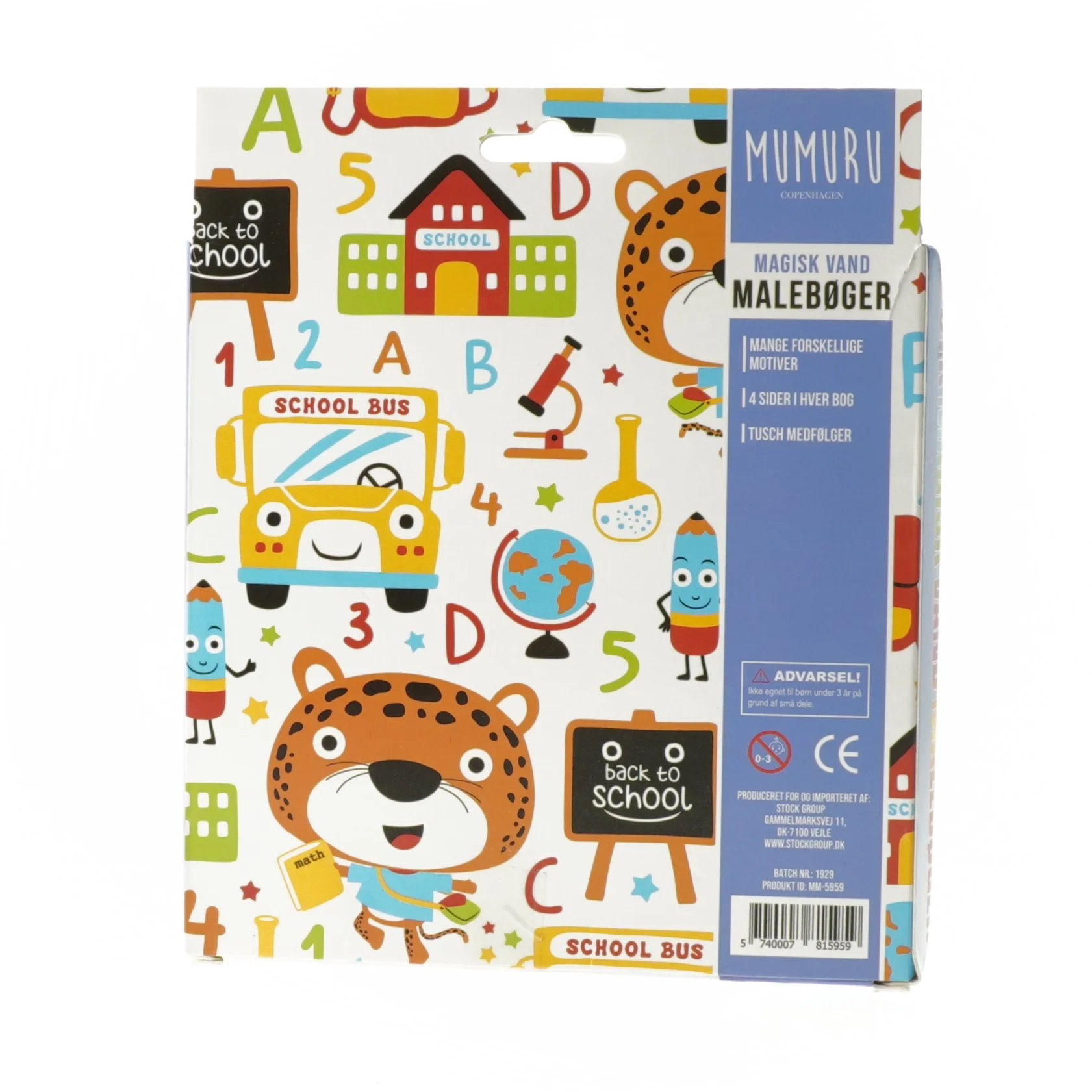 Vand malebøger sæt fra Mumuru (str. 16x13 cm)