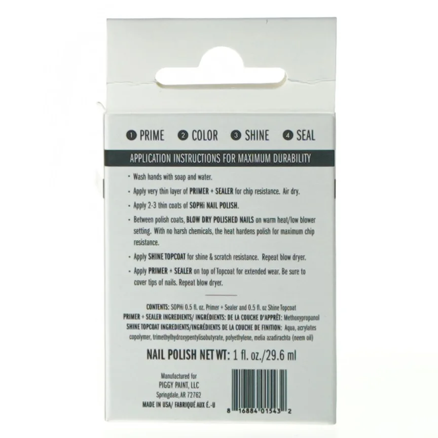 SOPHi Basecoat og topcoat - vandbaseret, lugtfri, Eco-friendly