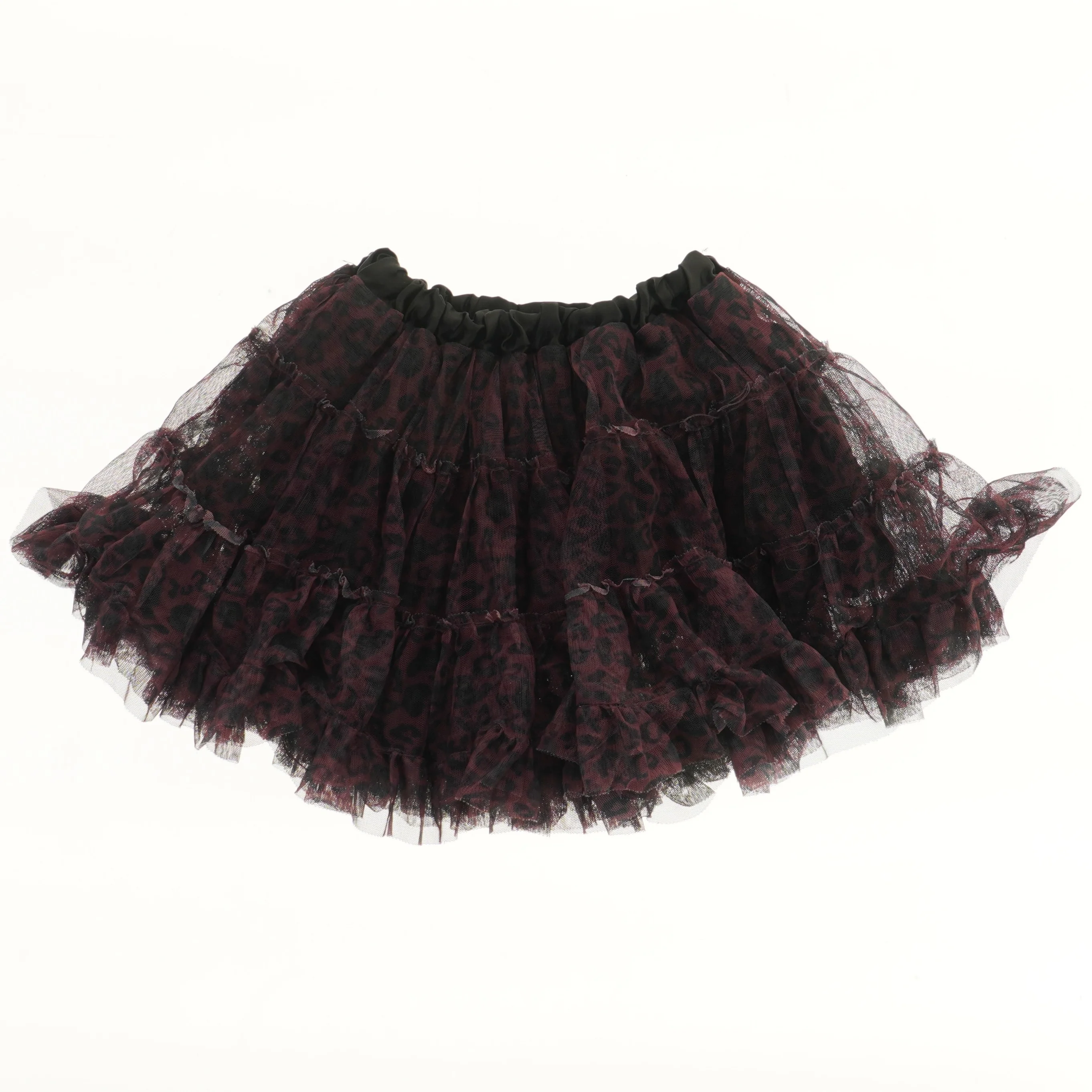 Leopardmønstret fyldigt tylskørt str. 92