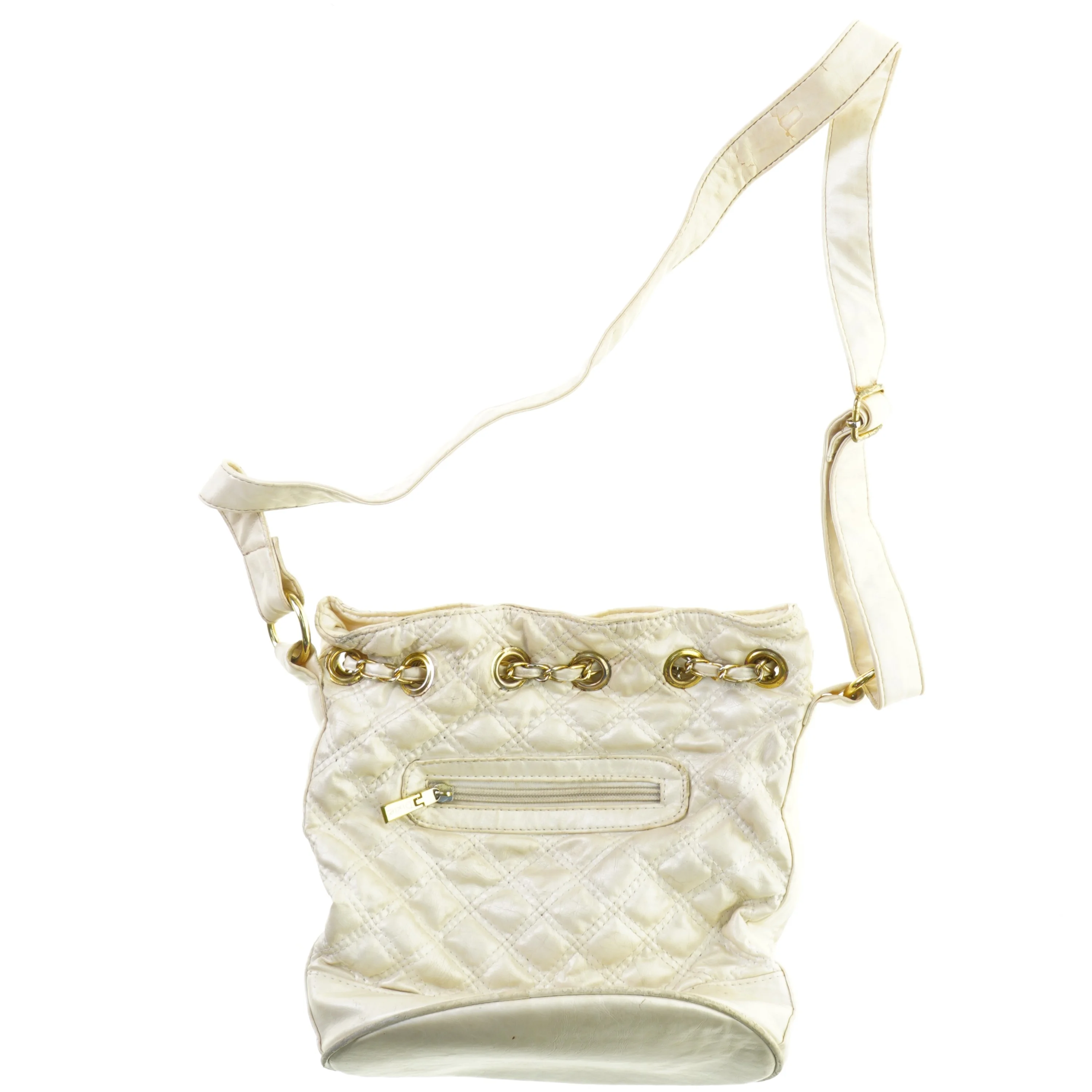 Taske med snørreluk og lang rem fra Dixi