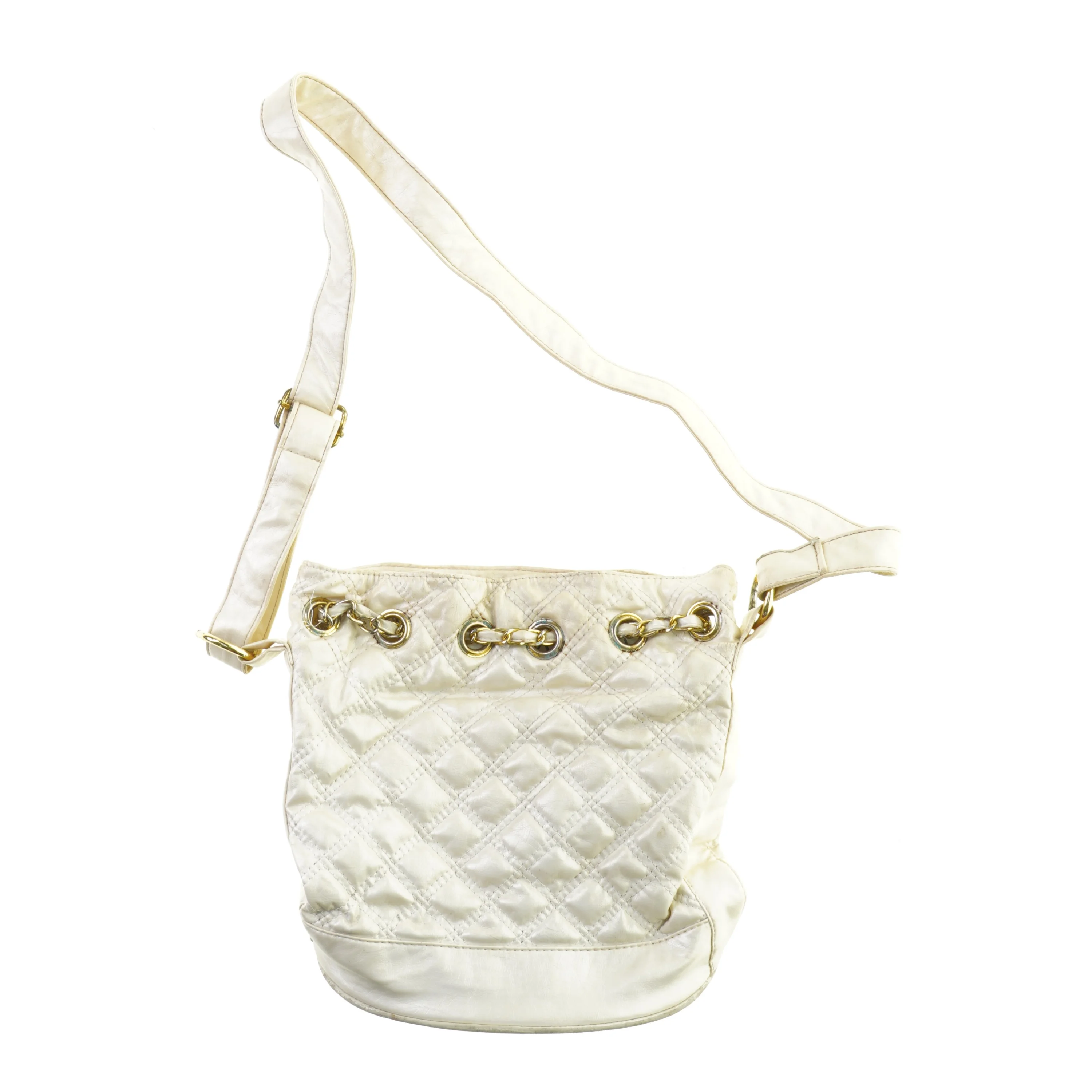 Taske med snørreluk og lang rem fra Dixi