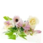 Kunstige blomster (buket med roser, hyacinter, liljer mv.) Længde 57 cm.
