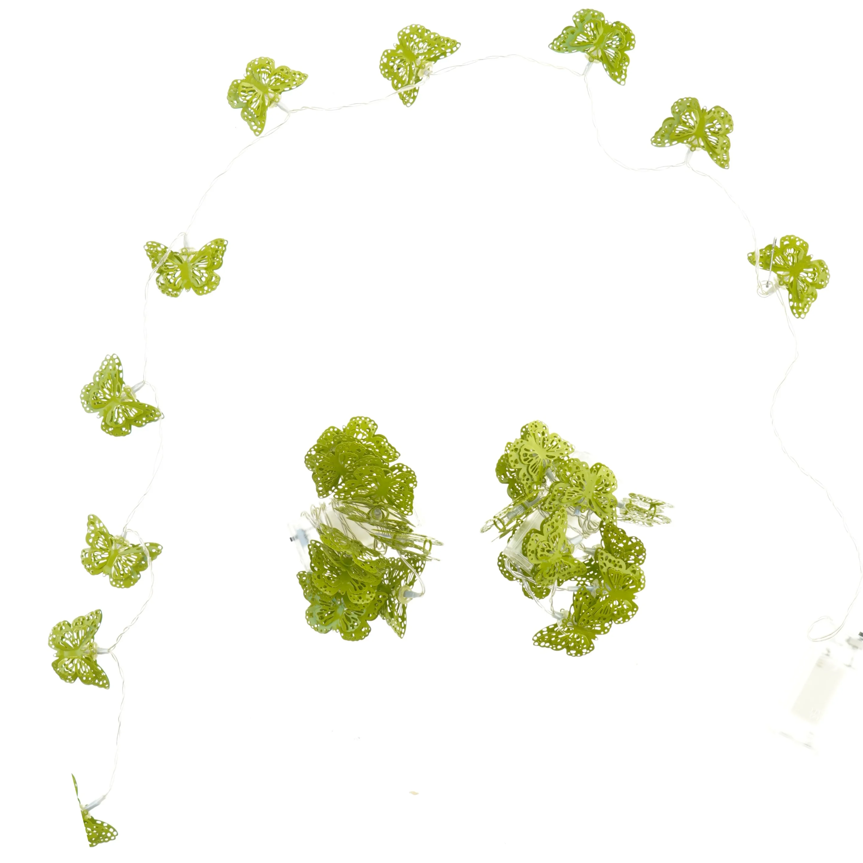 Tre lyskæder med sommerfugle (længde pr. stk. 130 cm)