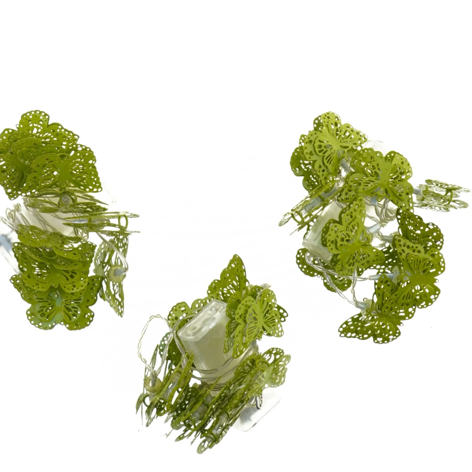 Tre lyskæder med sommerfugle (længde pr. stk. 130 cm)