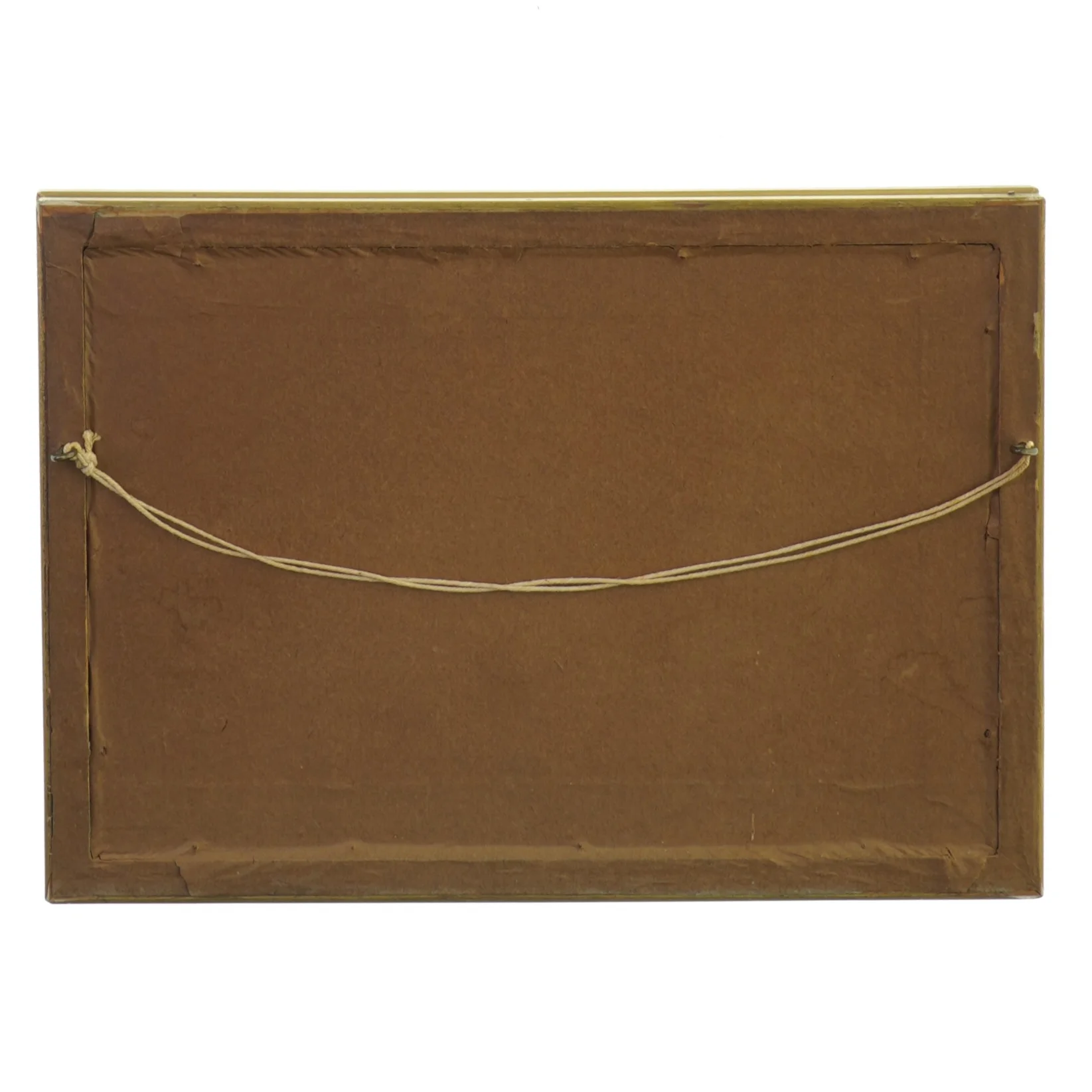 Gammel gylden træramme med billede “Beethoven spiller for den blinde pige” Carl Stenders Forlag  (27 x 20 cm)