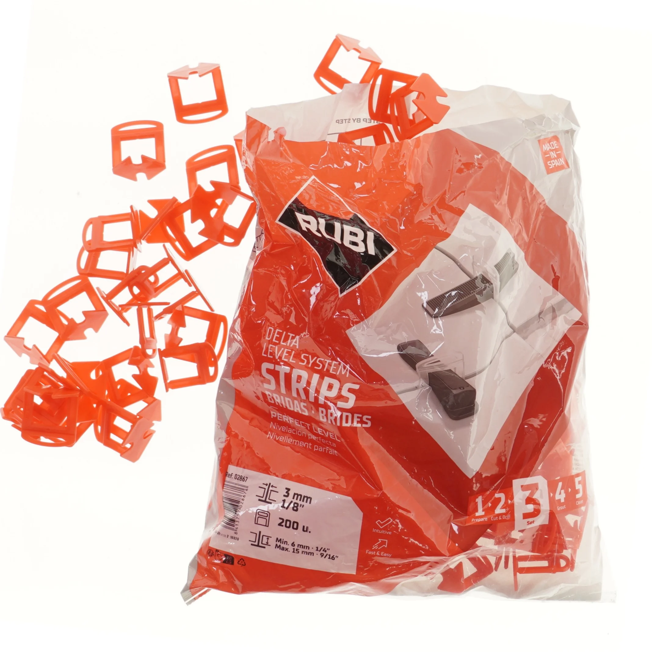 Rubi Delta nivellerings system strips