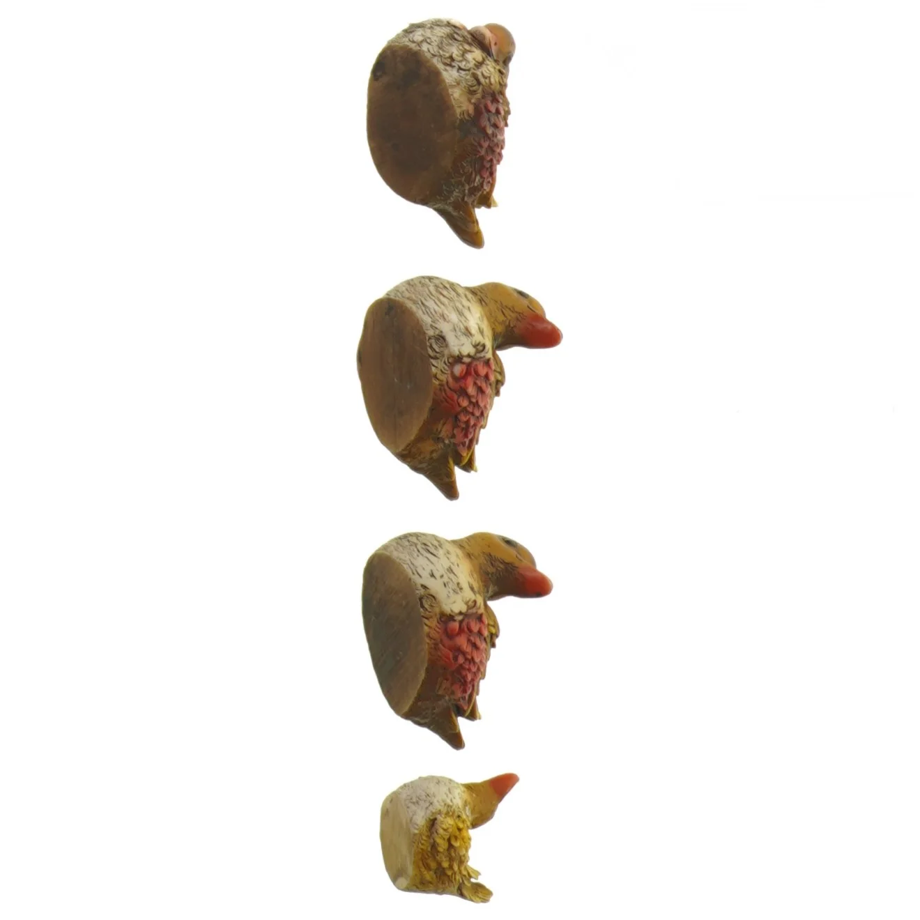 Fire ænder i keramik/stentøj