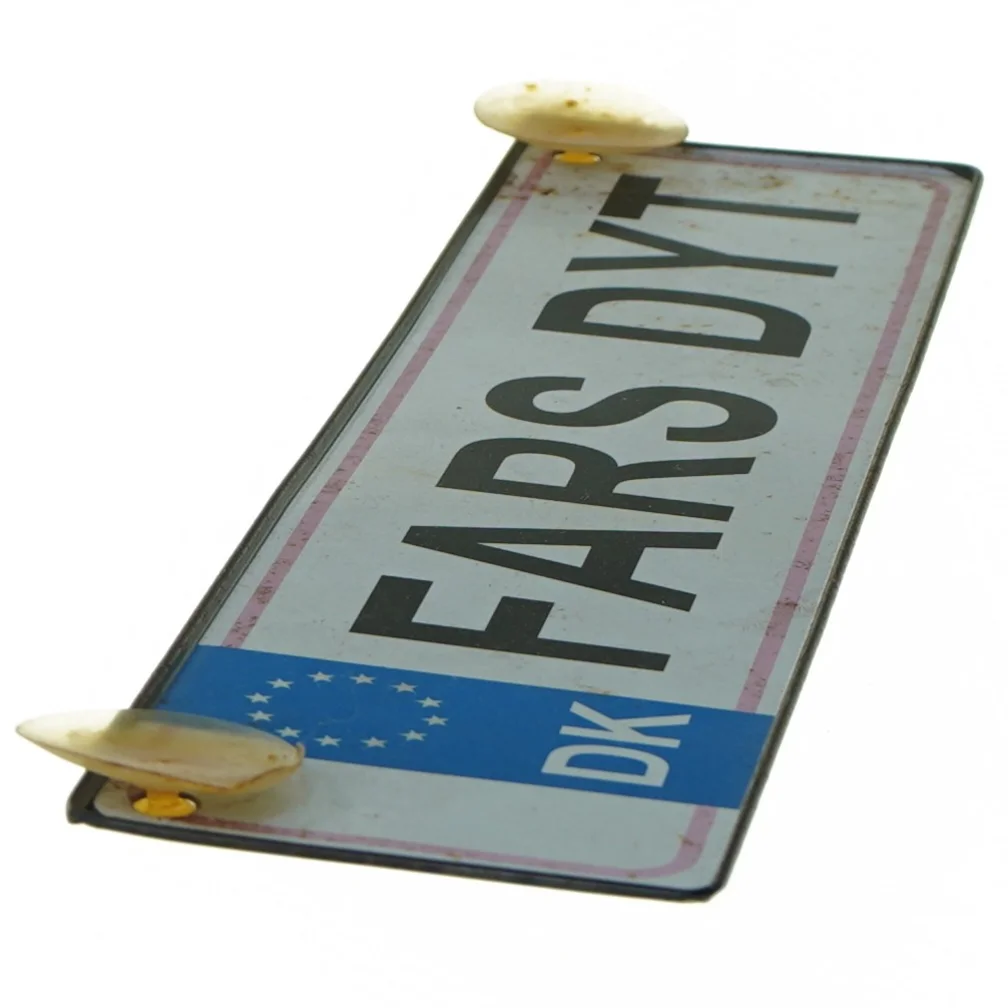 Nummerplade, fars dyt (str. 20 x 7 cm)