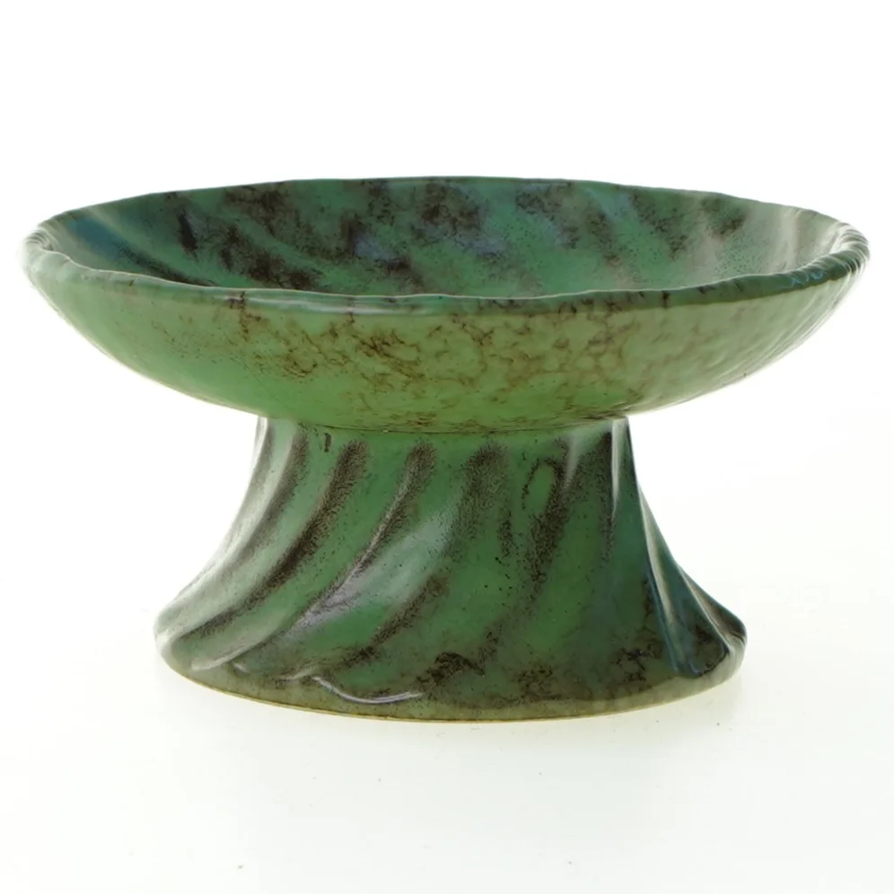 Gammel opsats / lysestage i stentøj fra Fom 953 Dek 41. Nummereret.